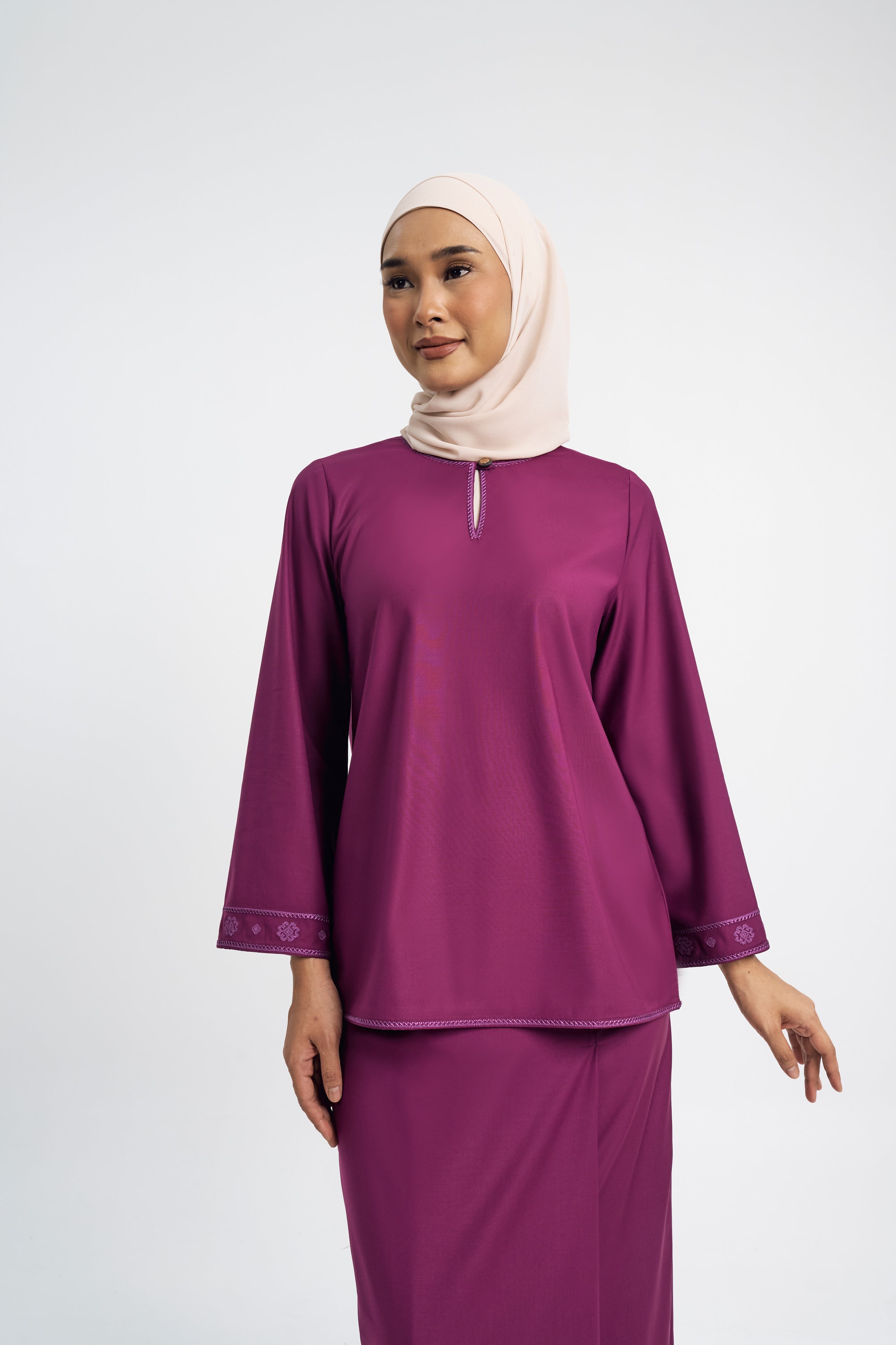 Patawali Baju Kurung - Purple Manggis