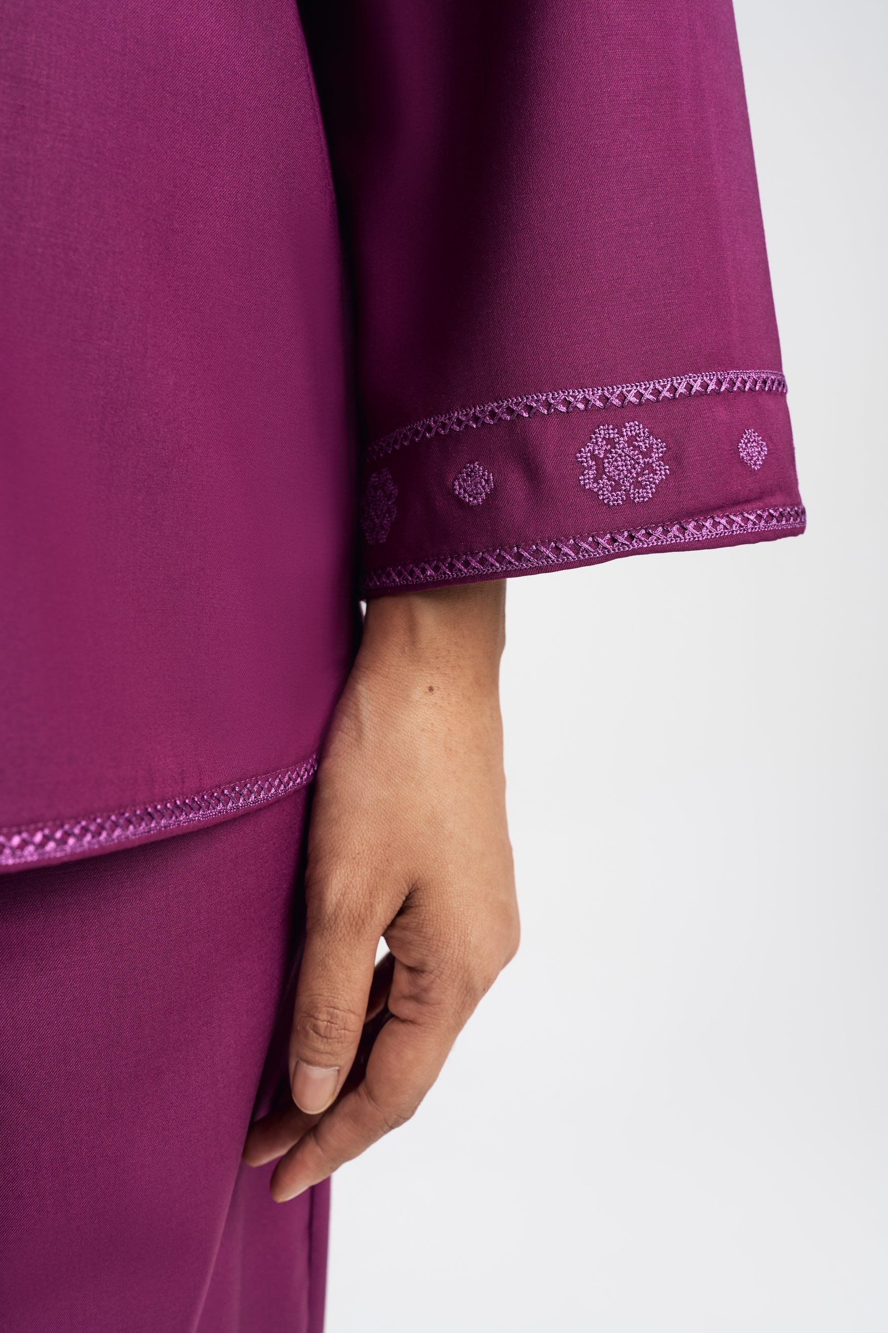 Patawali Baju Kurung - Purple Manggis