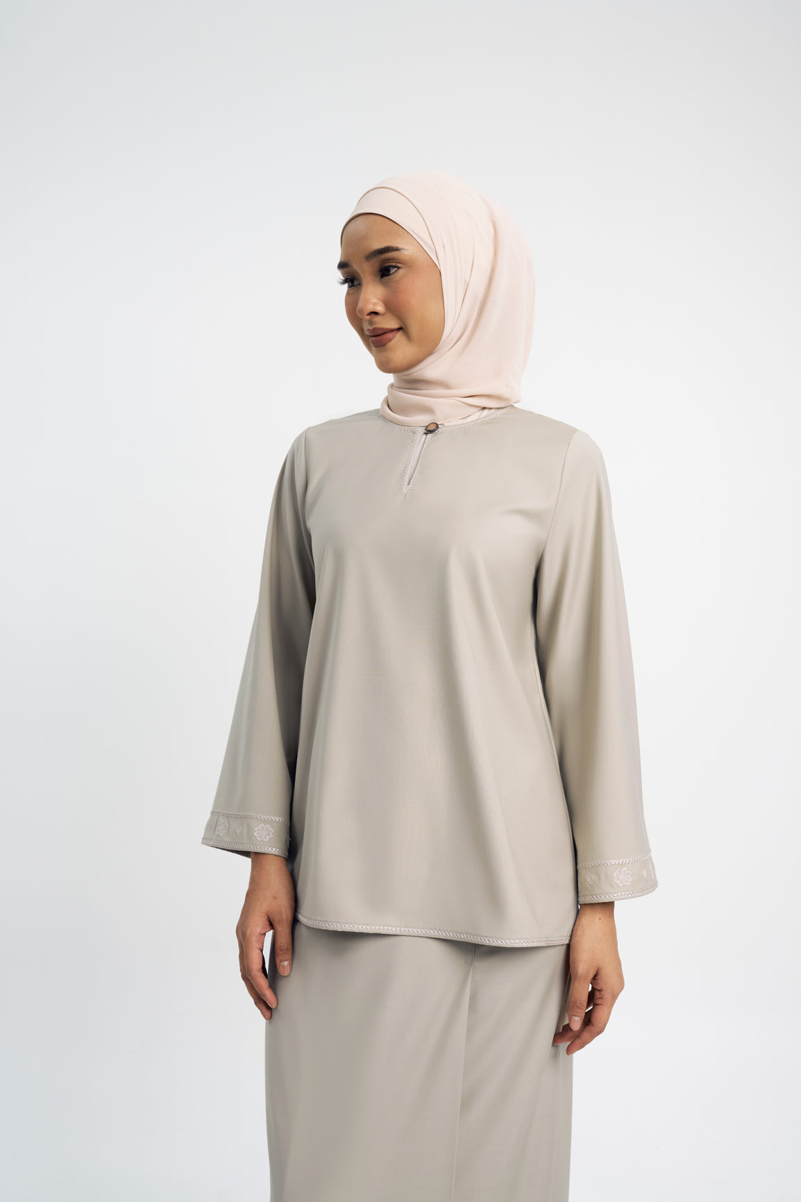 Patawali Baju Kurung - Light Khaki
