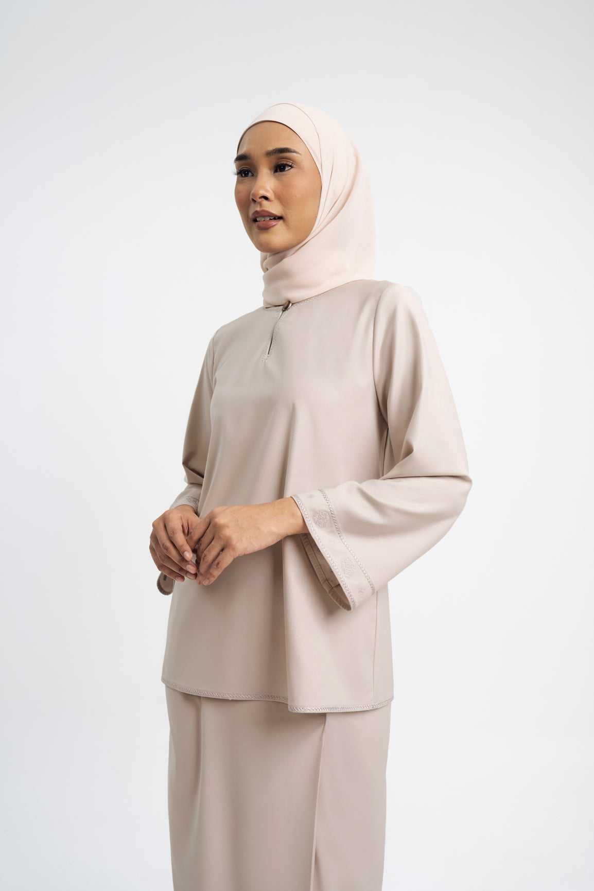 Patawali Baju Kurung - Light Taupe