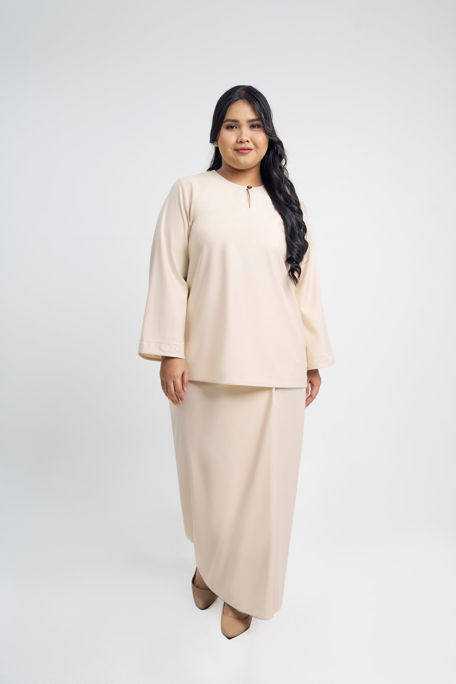 Patawali Baju Kurung - Ecru Beige
