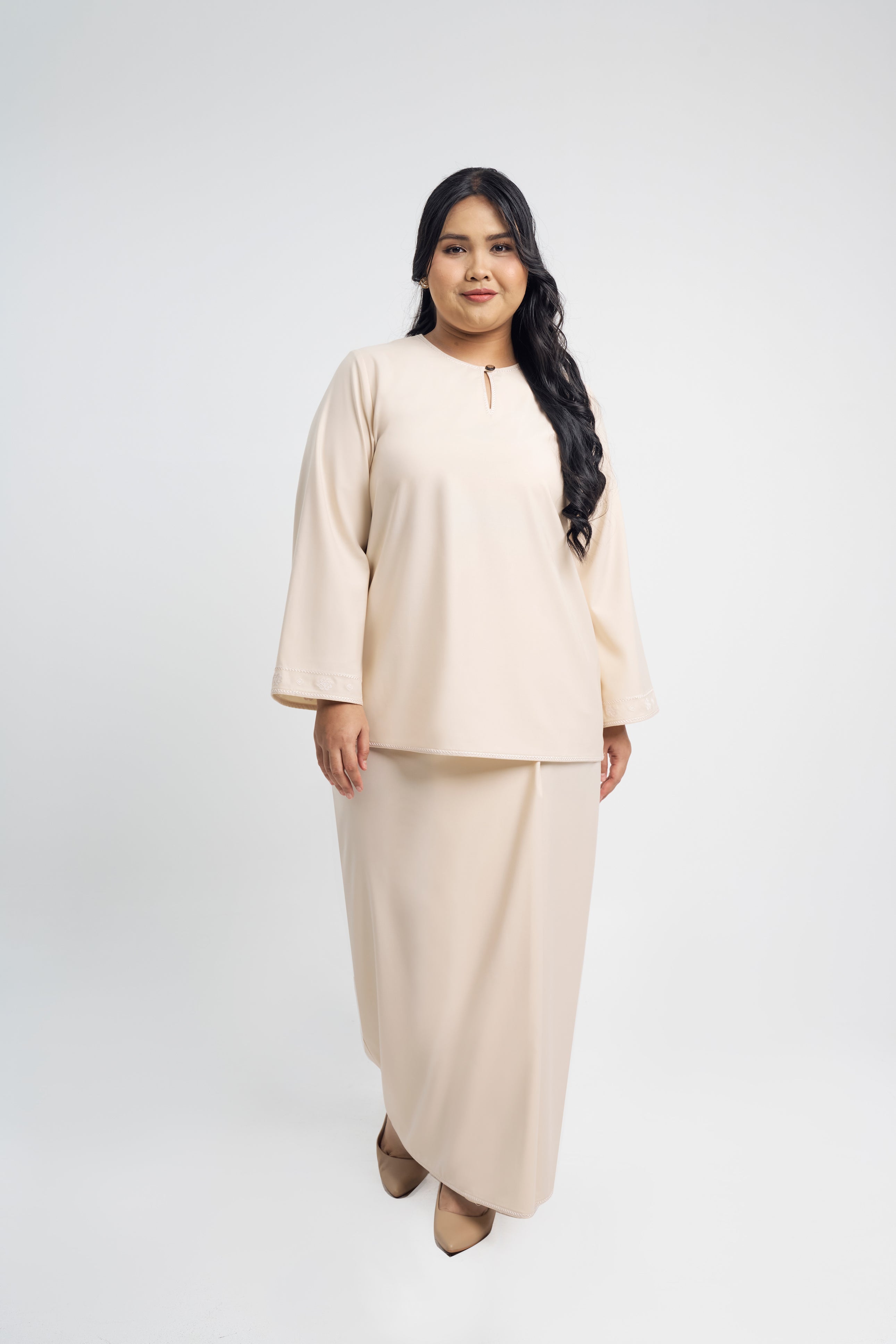 Patawali Baju Kurung - Ecru Beige
