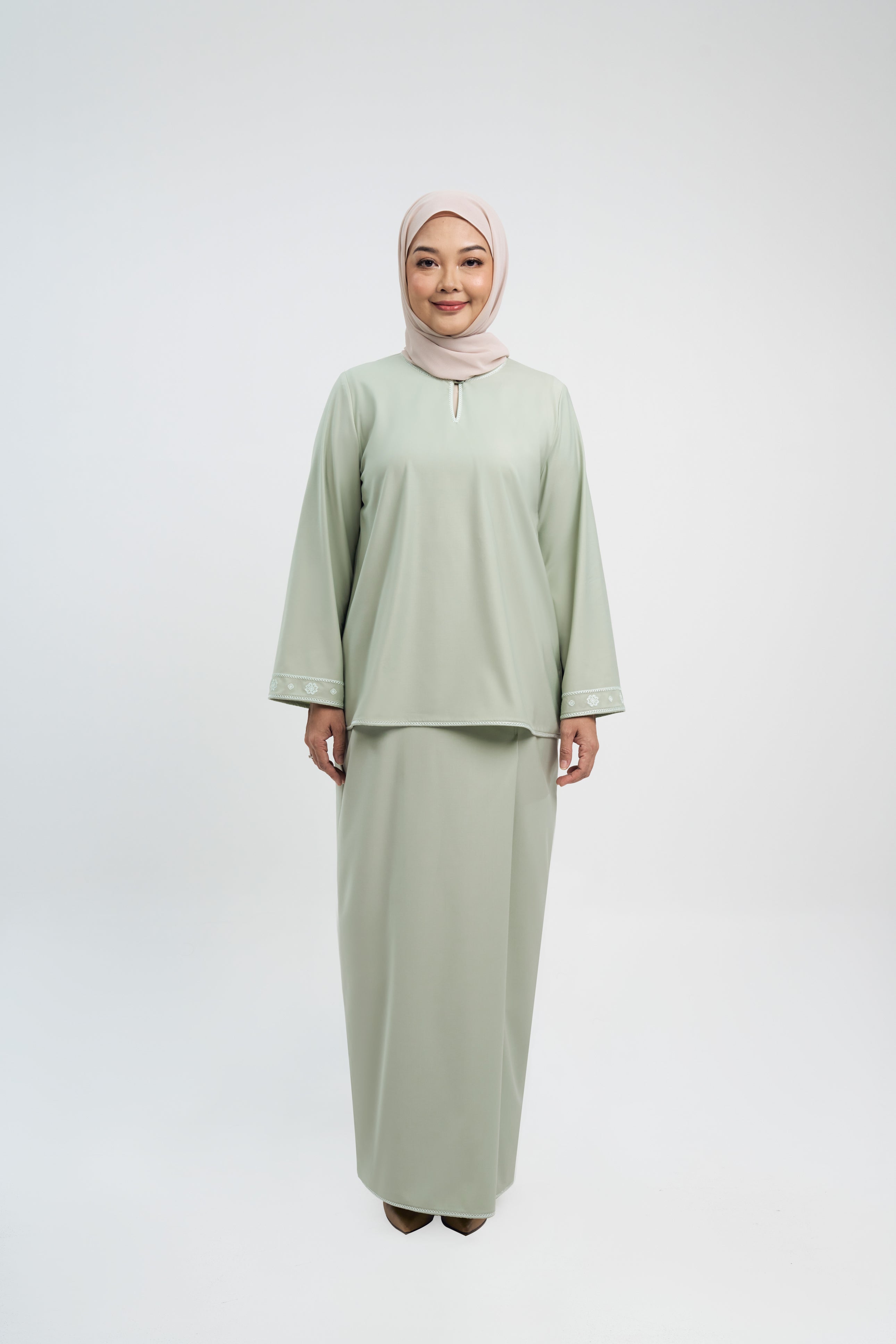 Patawali Baju Kurung - Mint Green