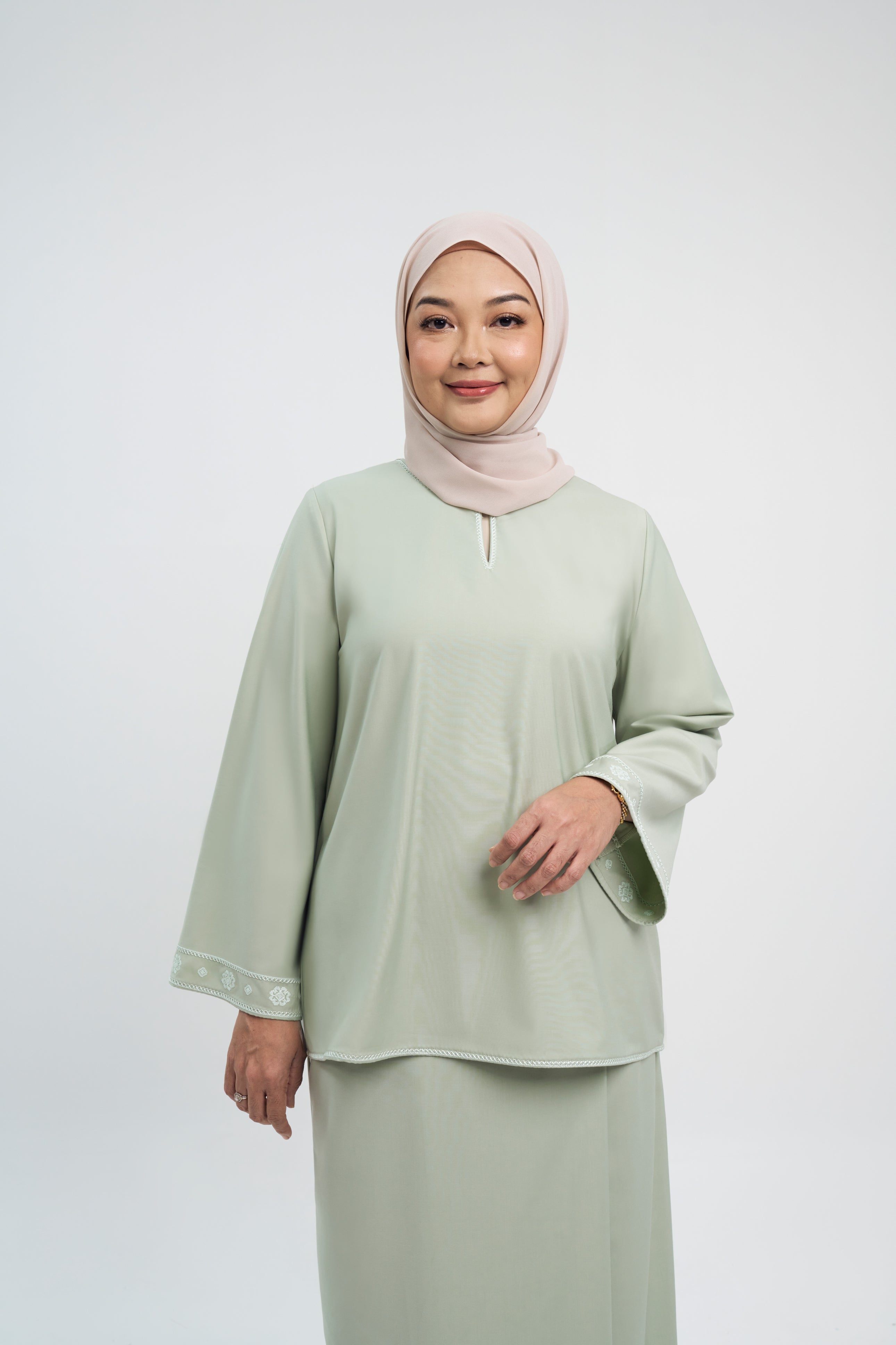 Patawali Baju Kurung - Mint Green