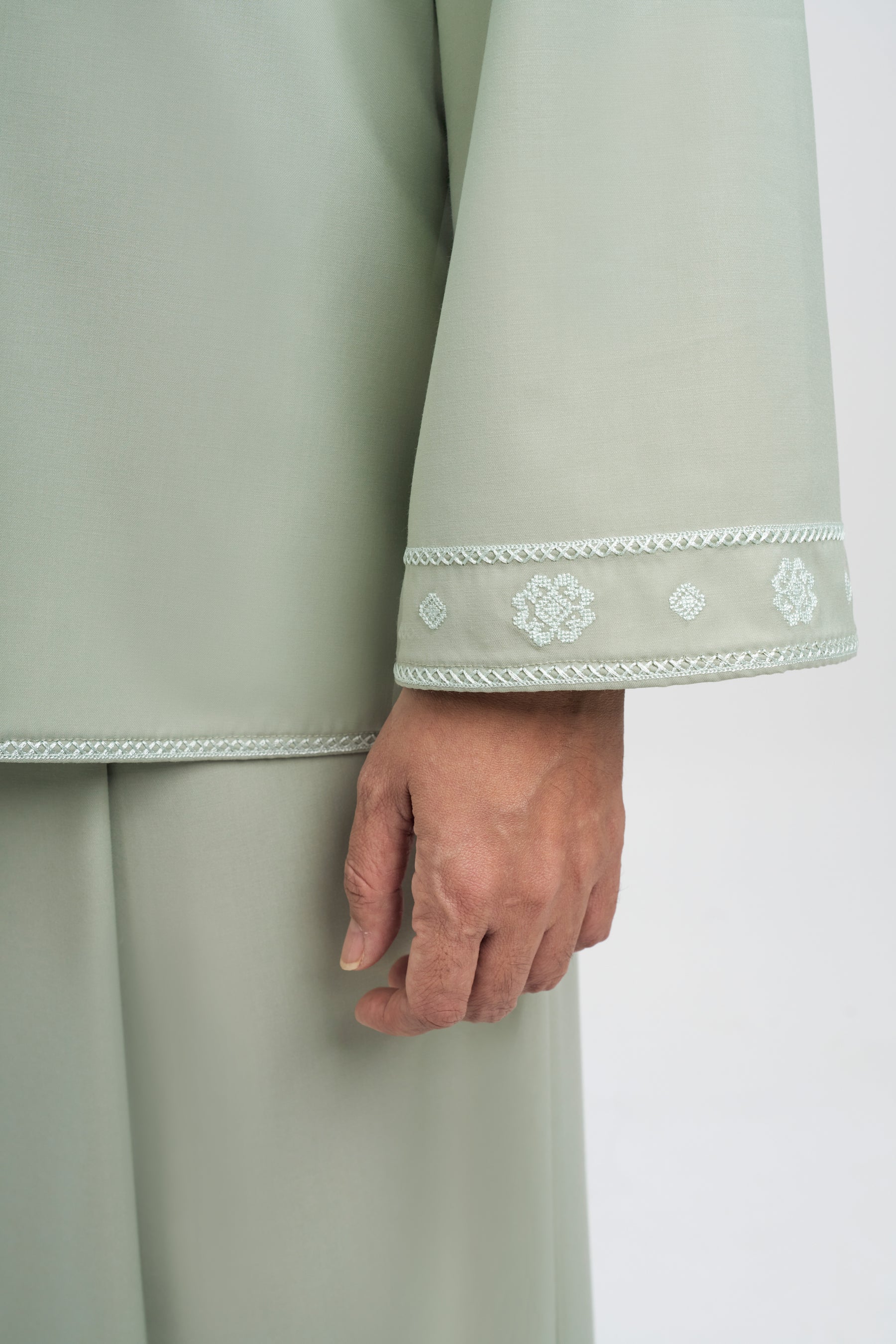 Patawali Baju Kurung - Mint Green