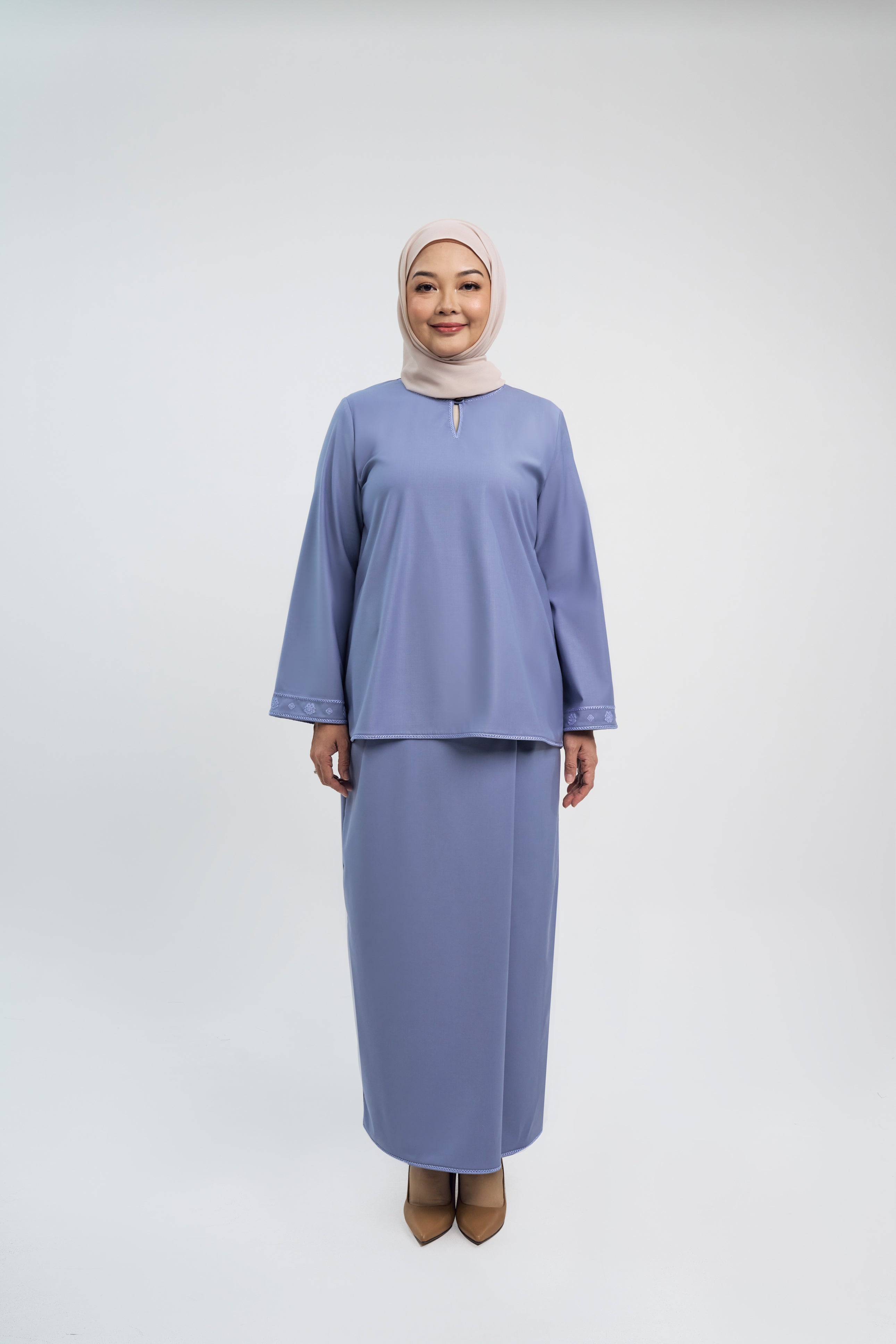 Patawali Baju Kurung - Stone Blue