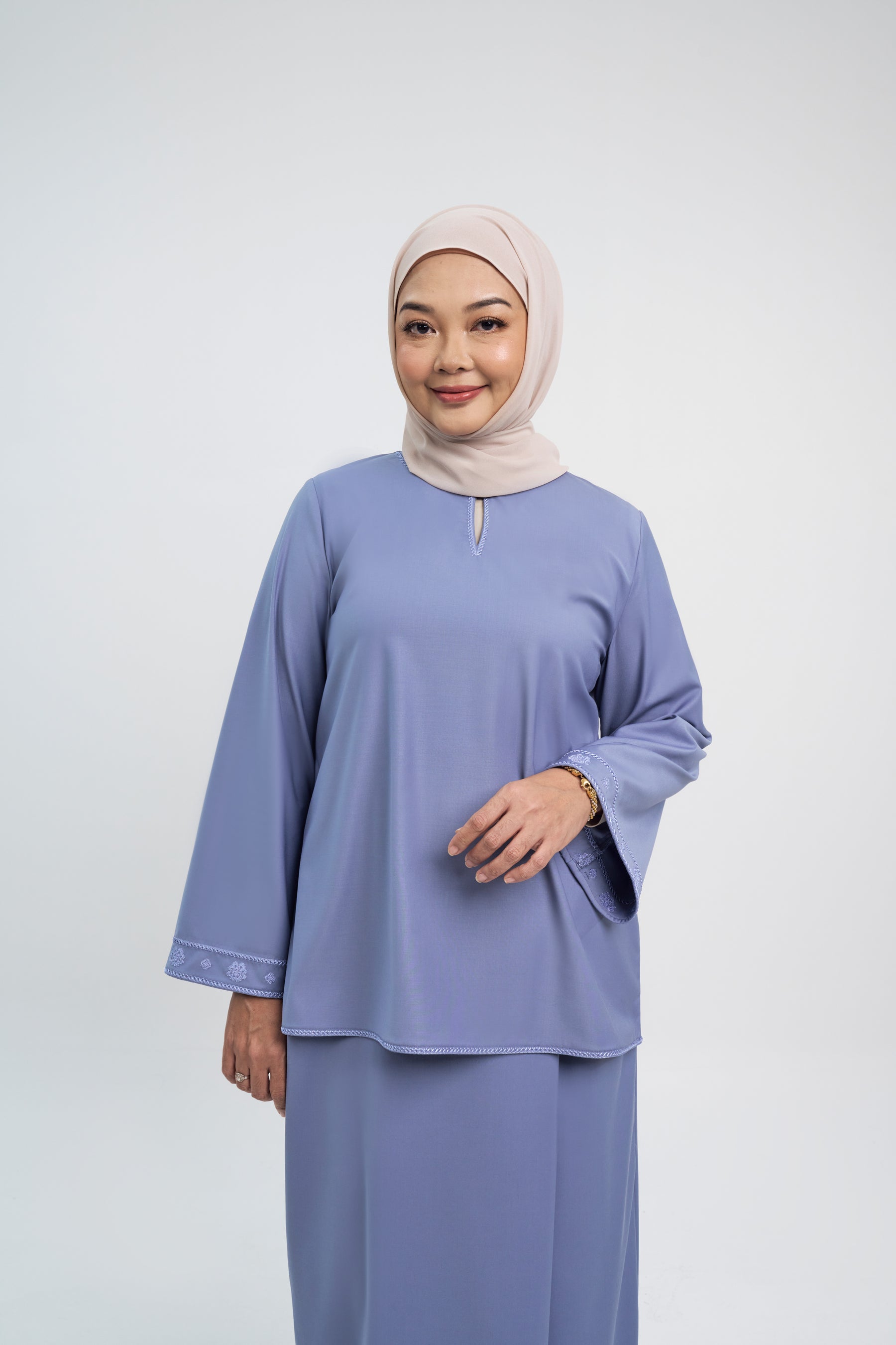 Patawali Baju Kurung - Stone Blue