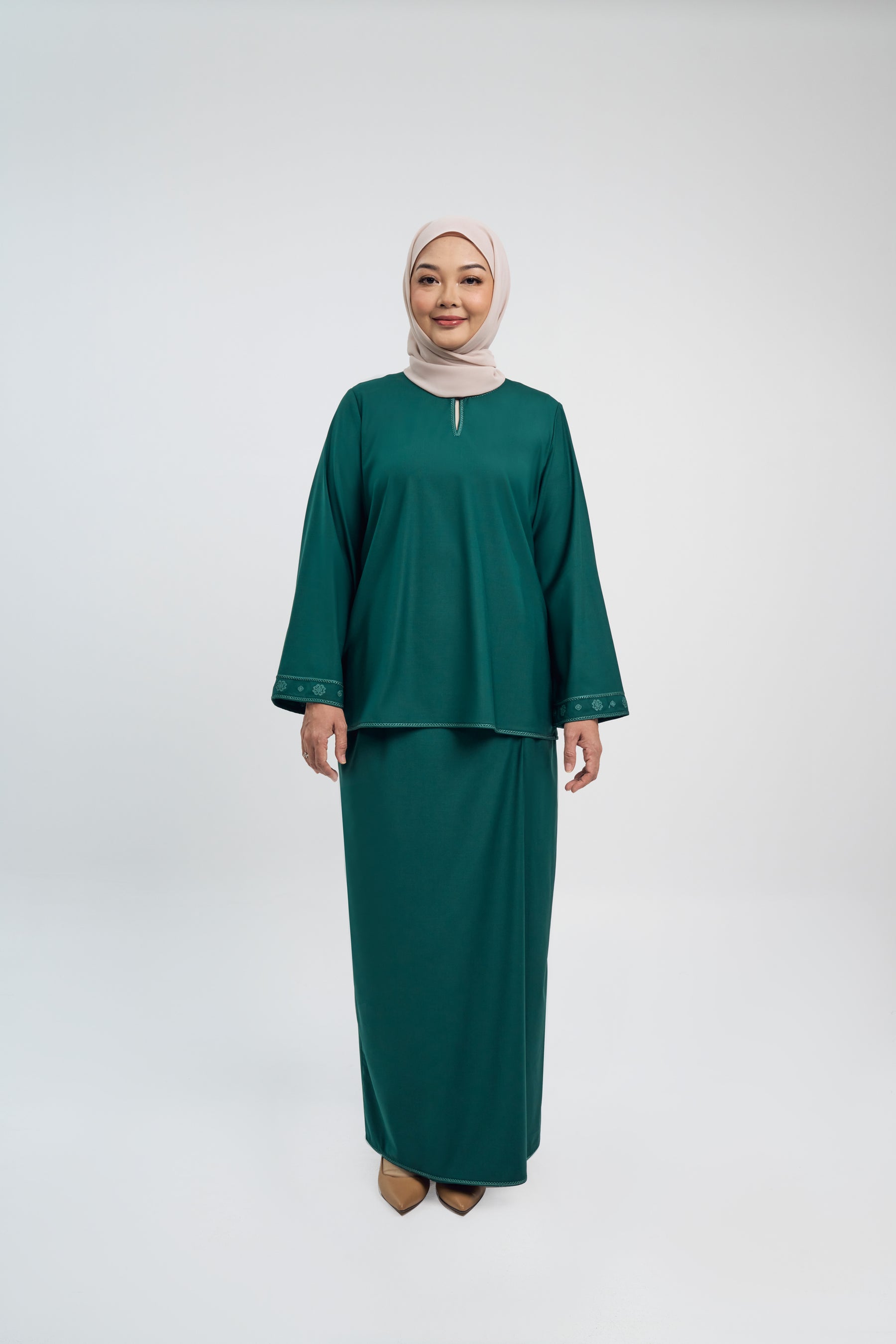 Patawali Baju Kurung - Emerald Green