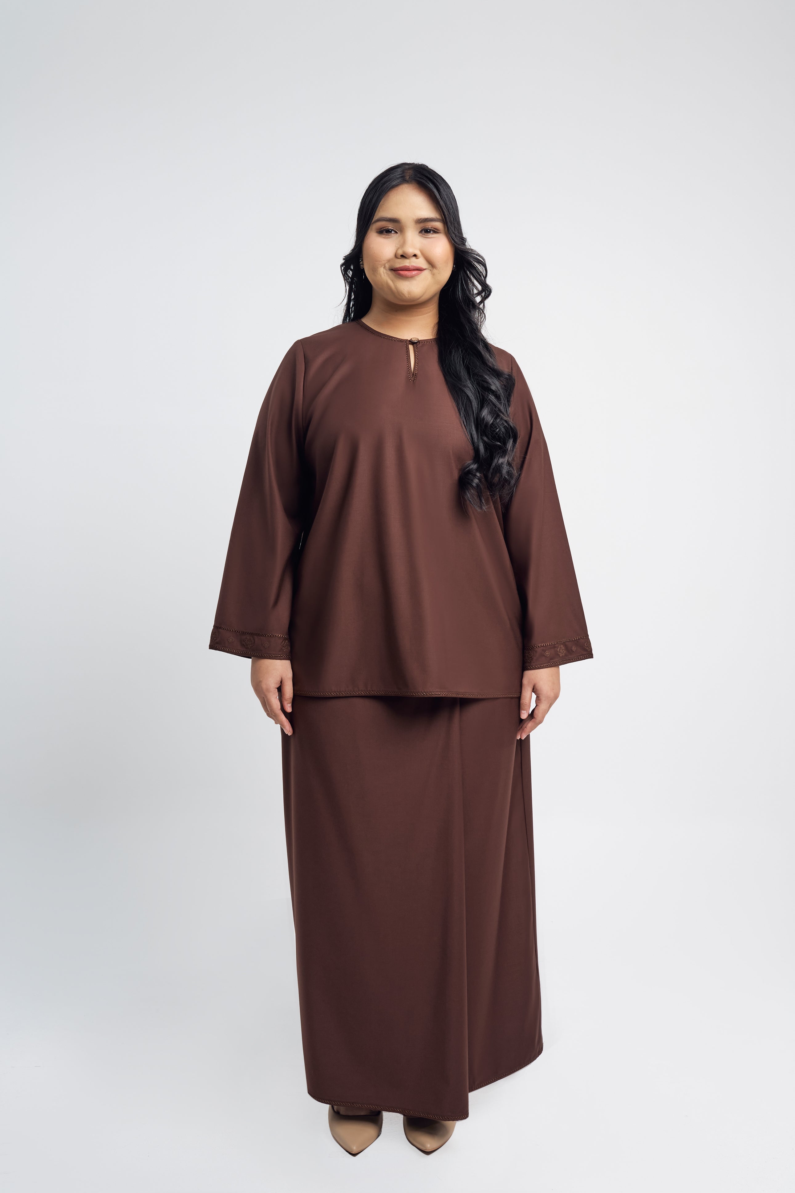 Patawali Baju Kurung - Dark Brown