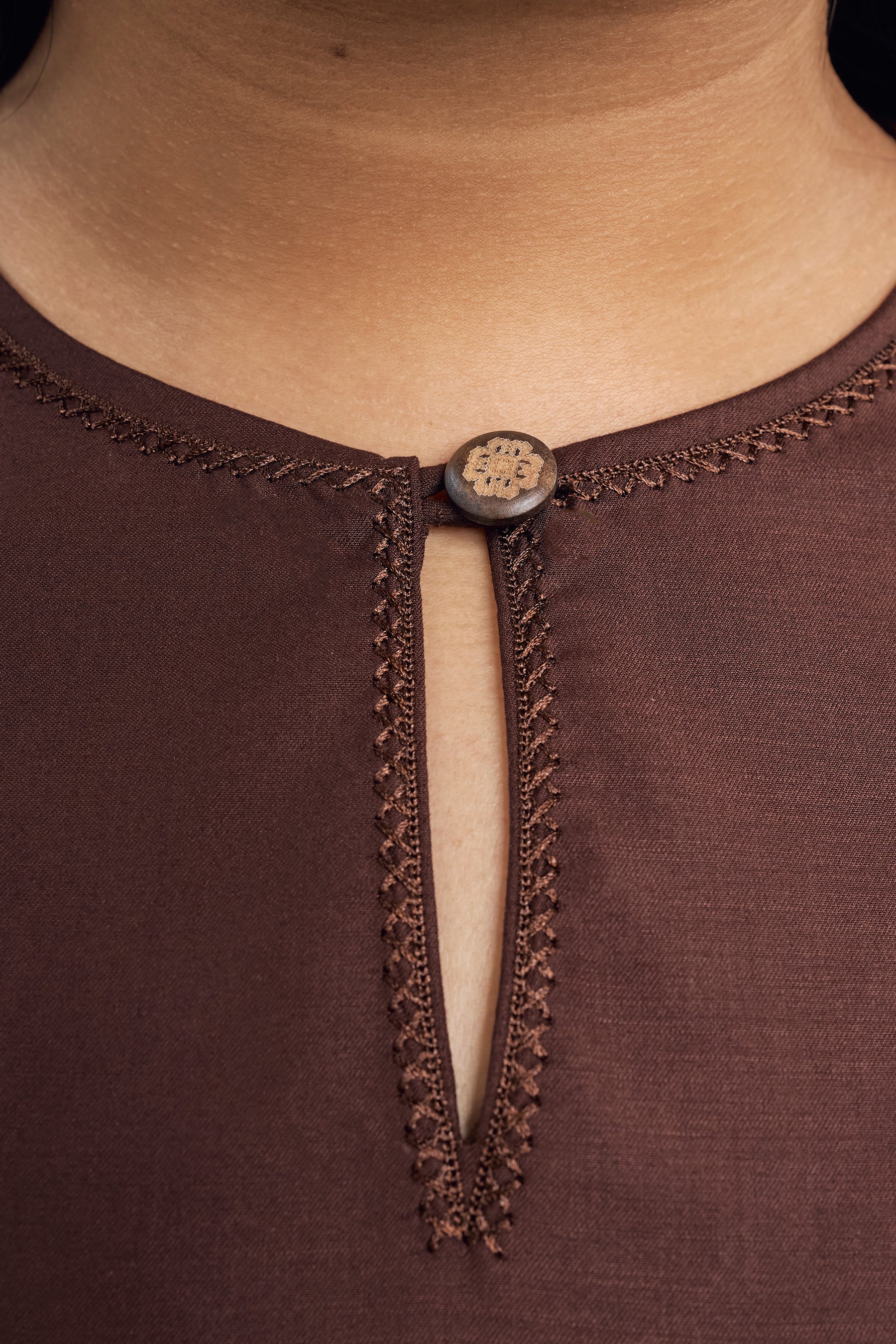 Patawali Baju Kurung - Dark Brown