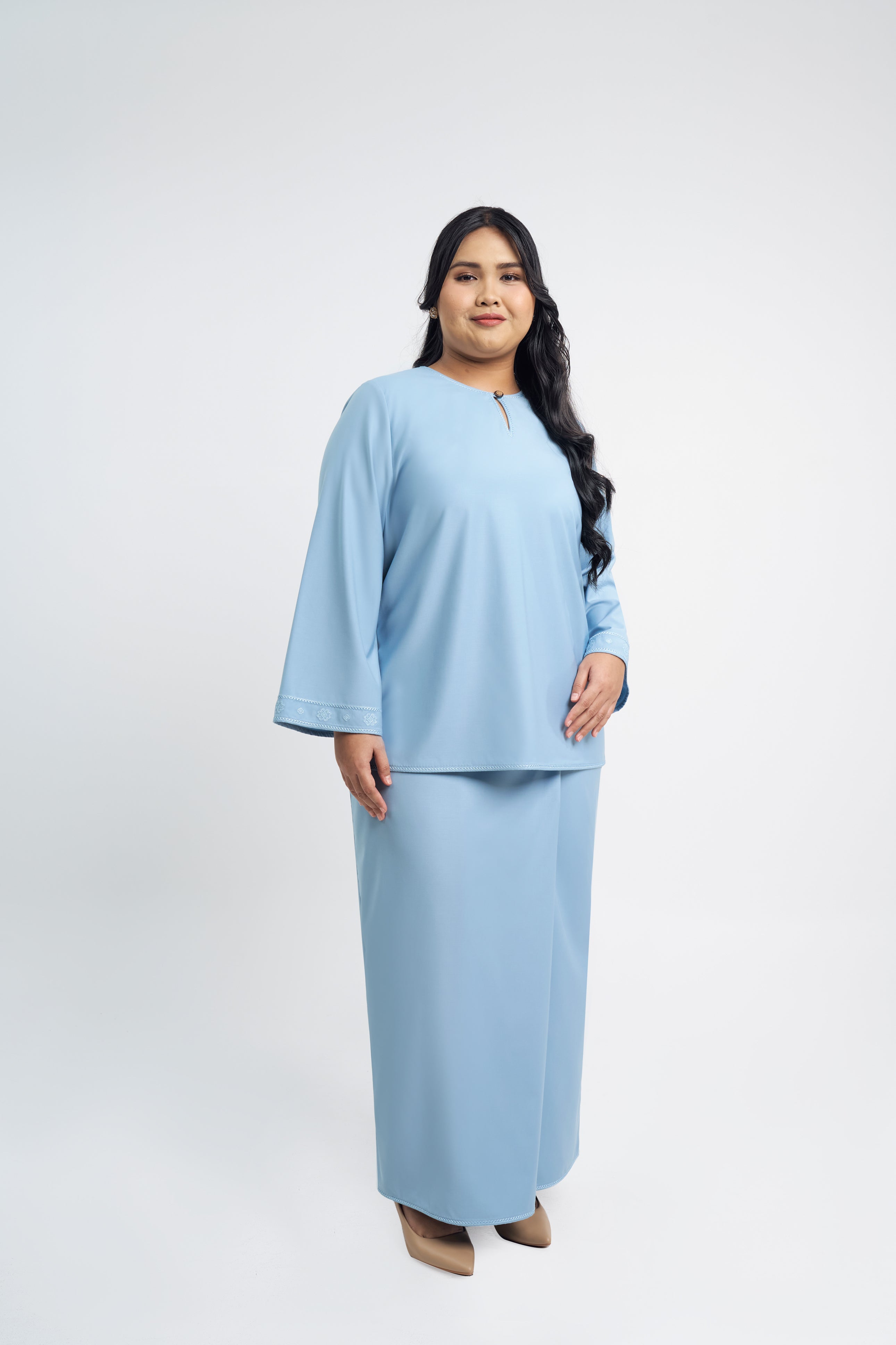 Patawali Baju Kurung - Light Blue