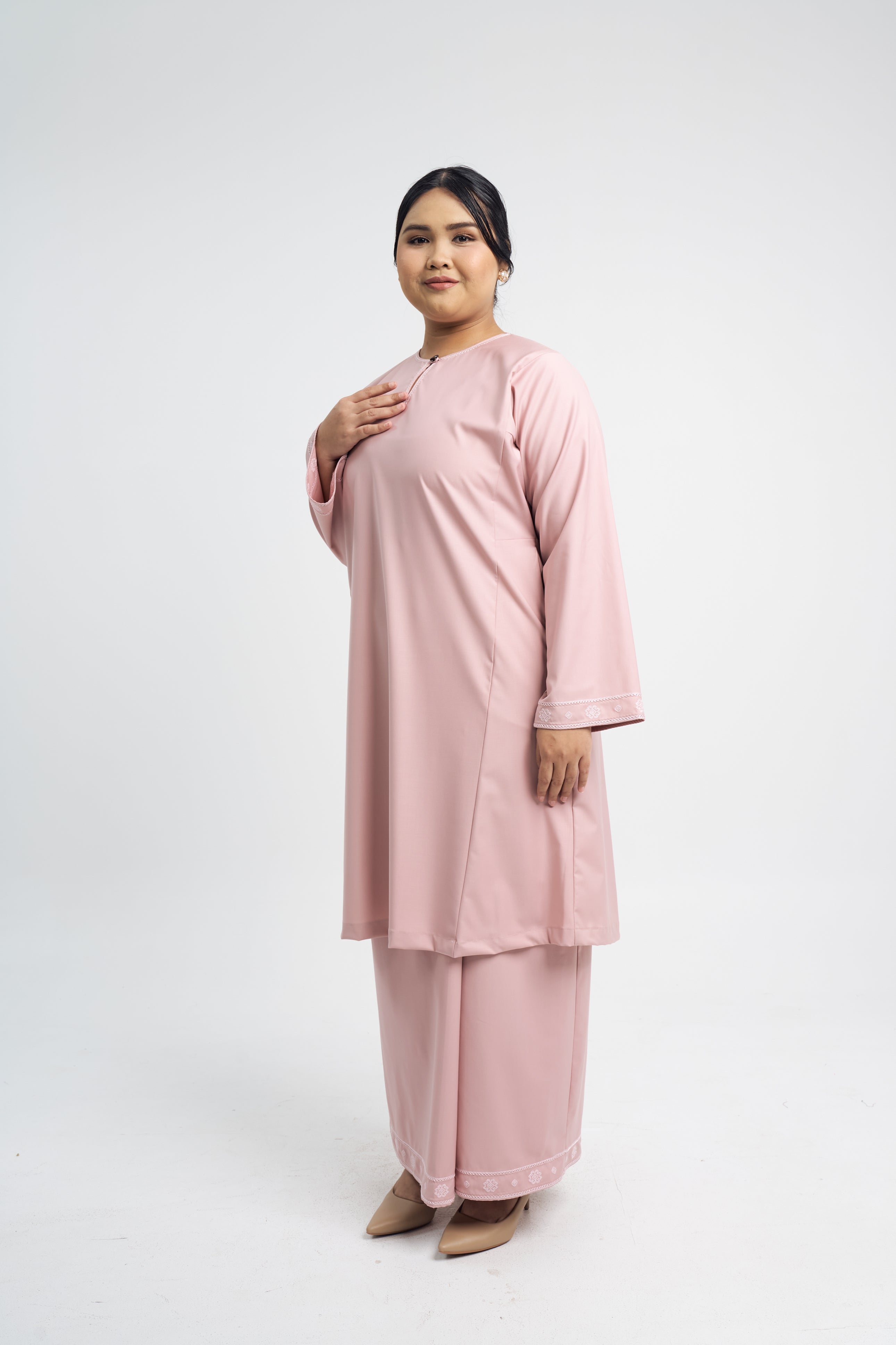 Patawali Baju Kurung Riau - Soft Pink