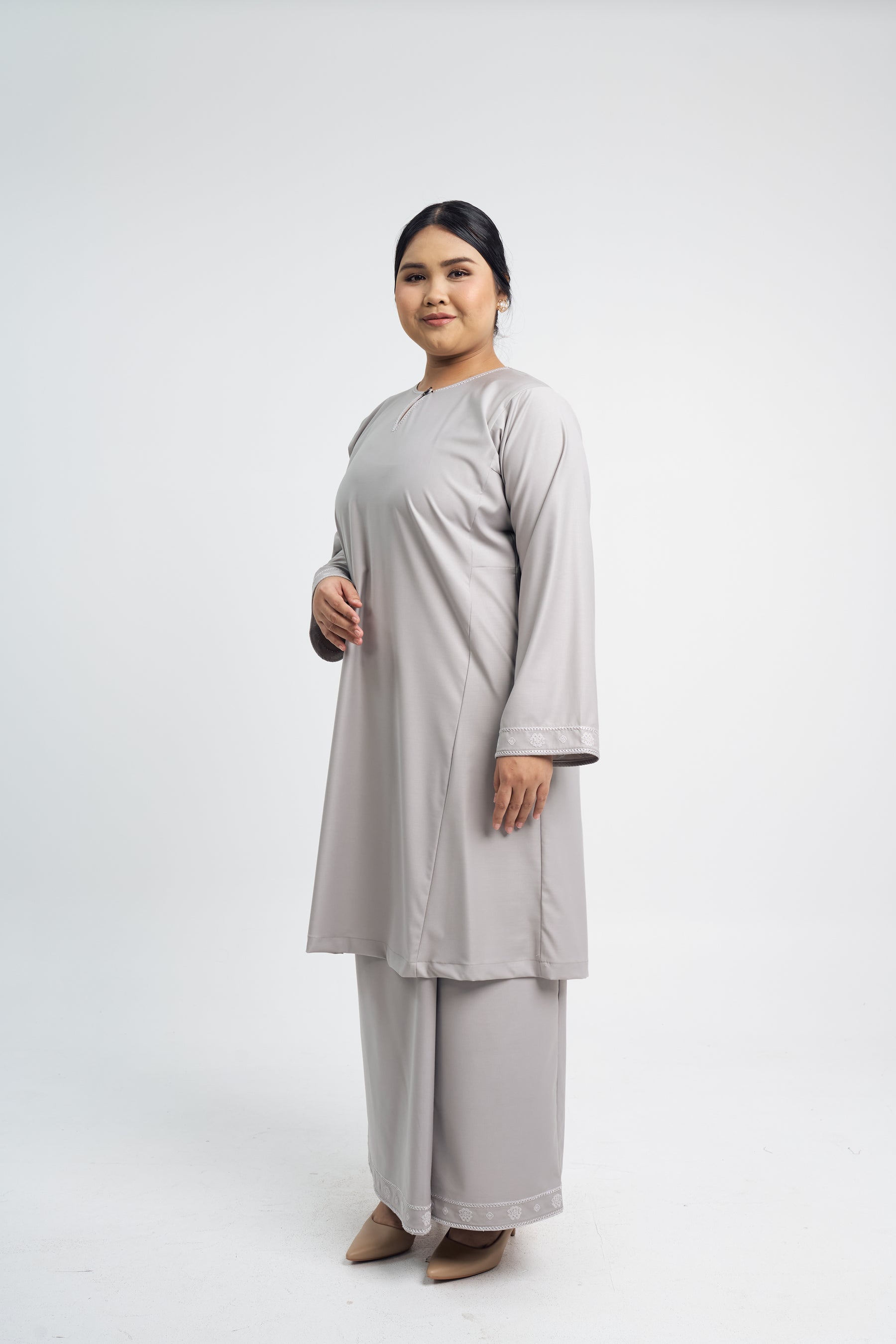 Patawali Baju Kurung Riau - Ash Grey