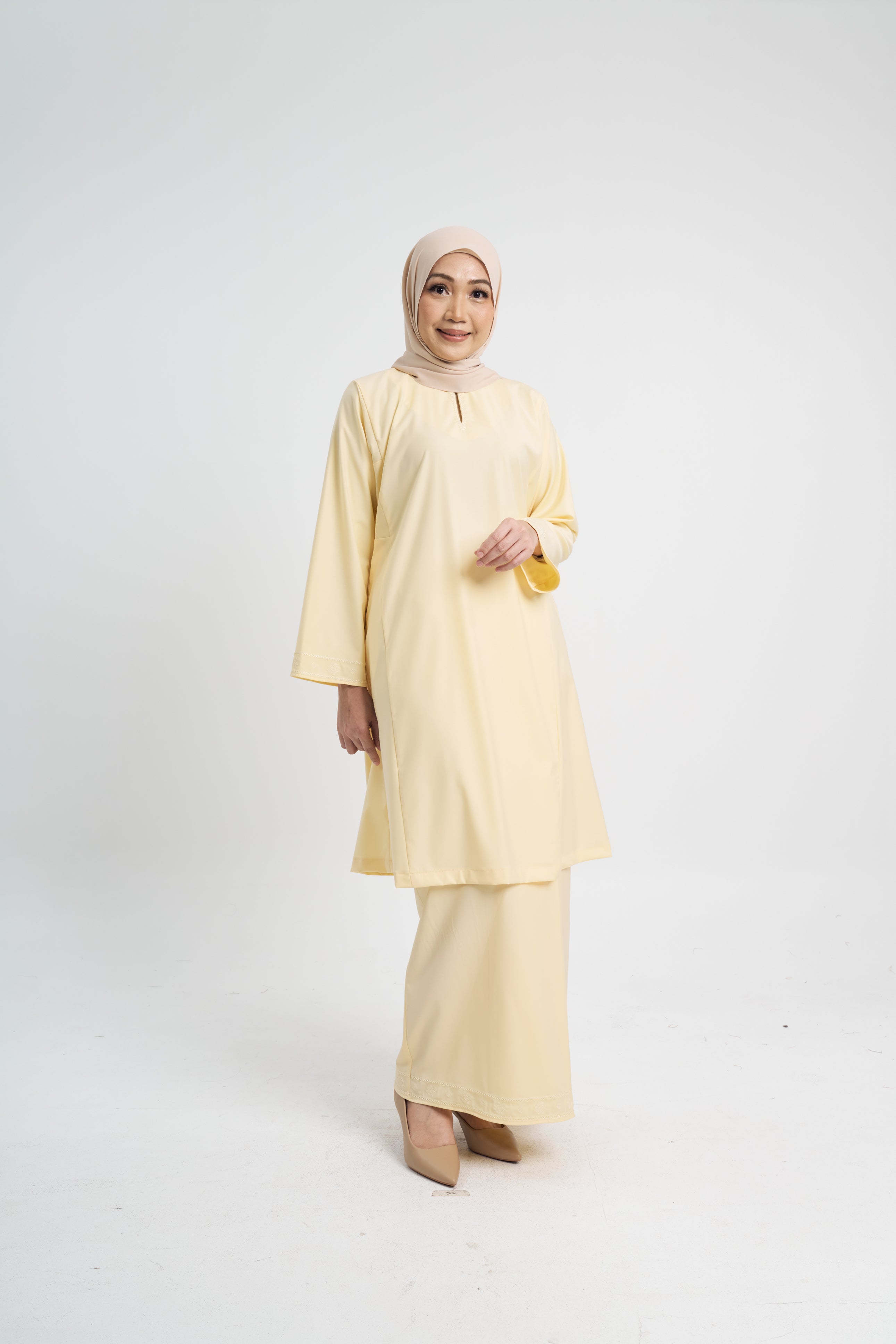 Patawali Baju Kurung Riau - Kuning Langsat