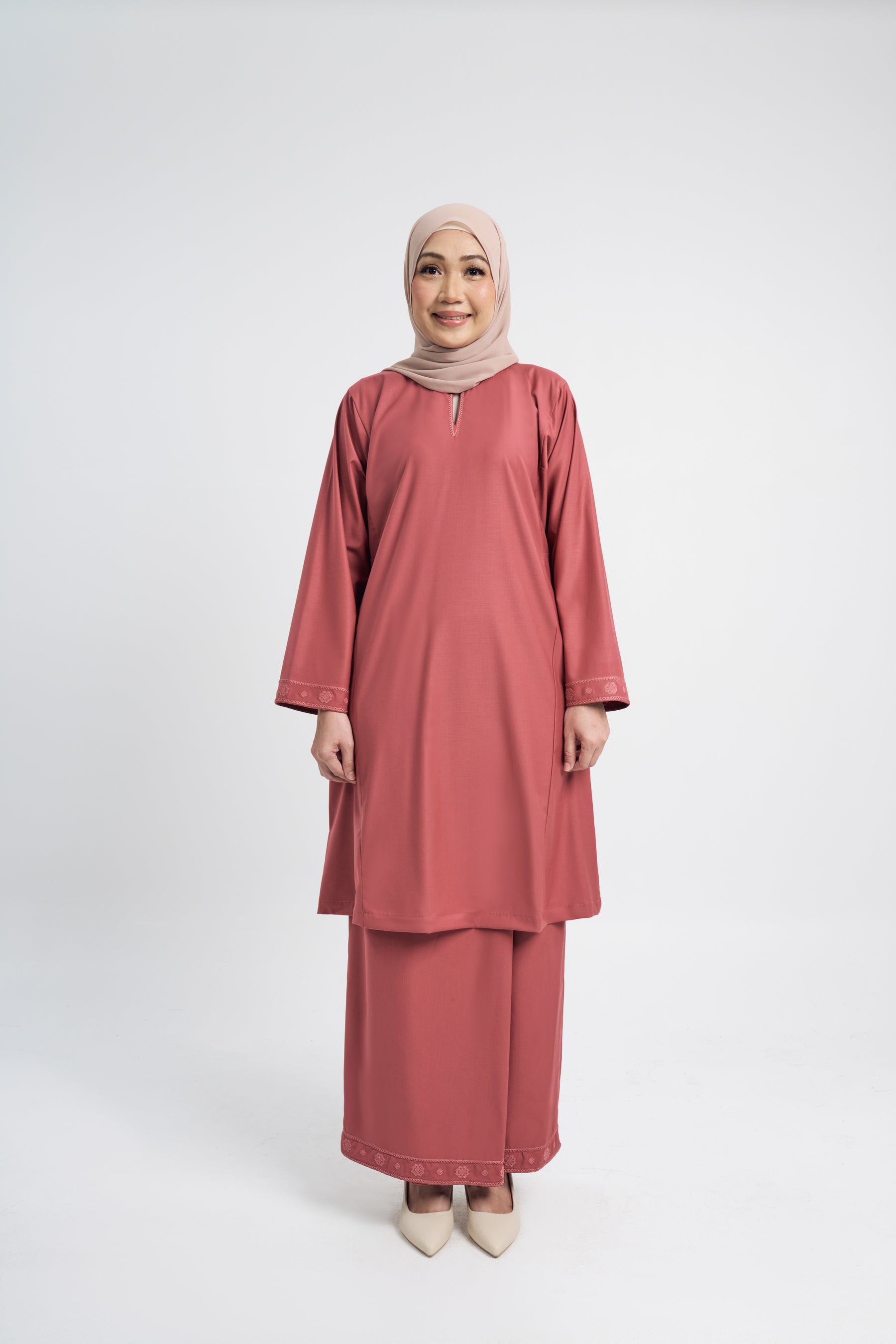 Patawali Baju Kurung Riau - Dark Rose