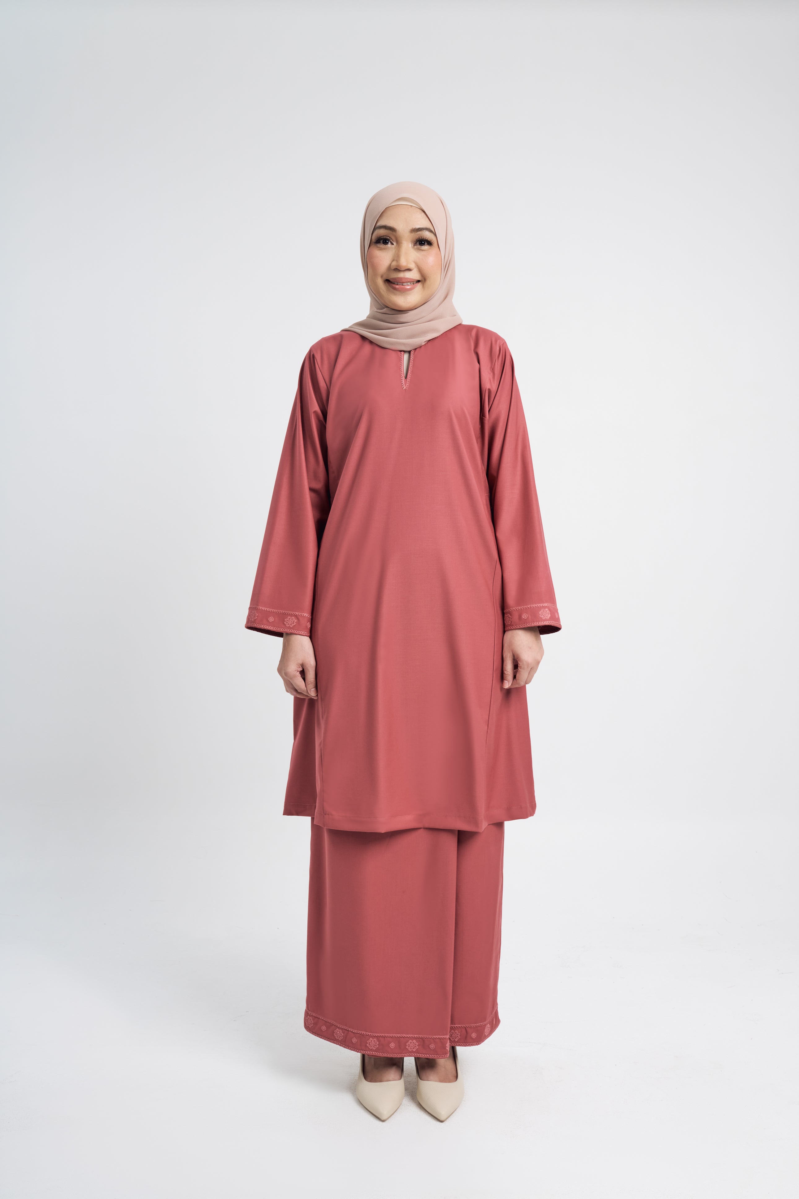 Patawali Baju Kurung Riau - Dark Rose