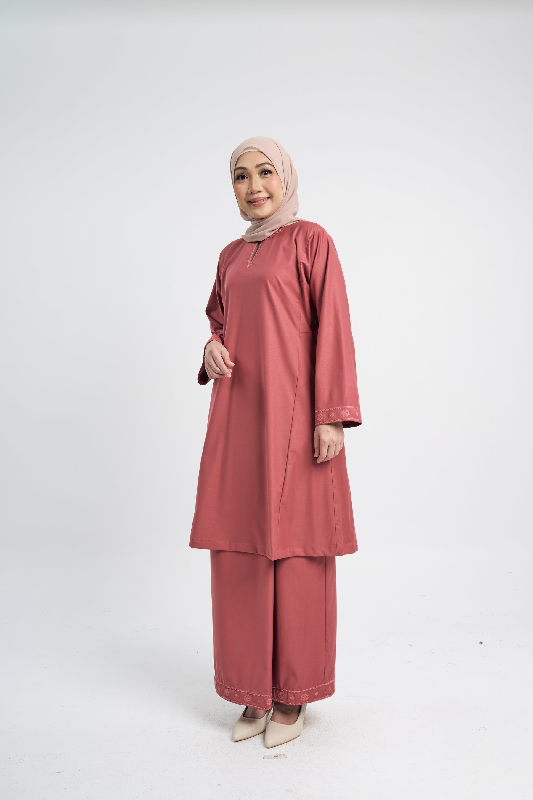 Patawali Baju Kurung Riau - Dark Rose