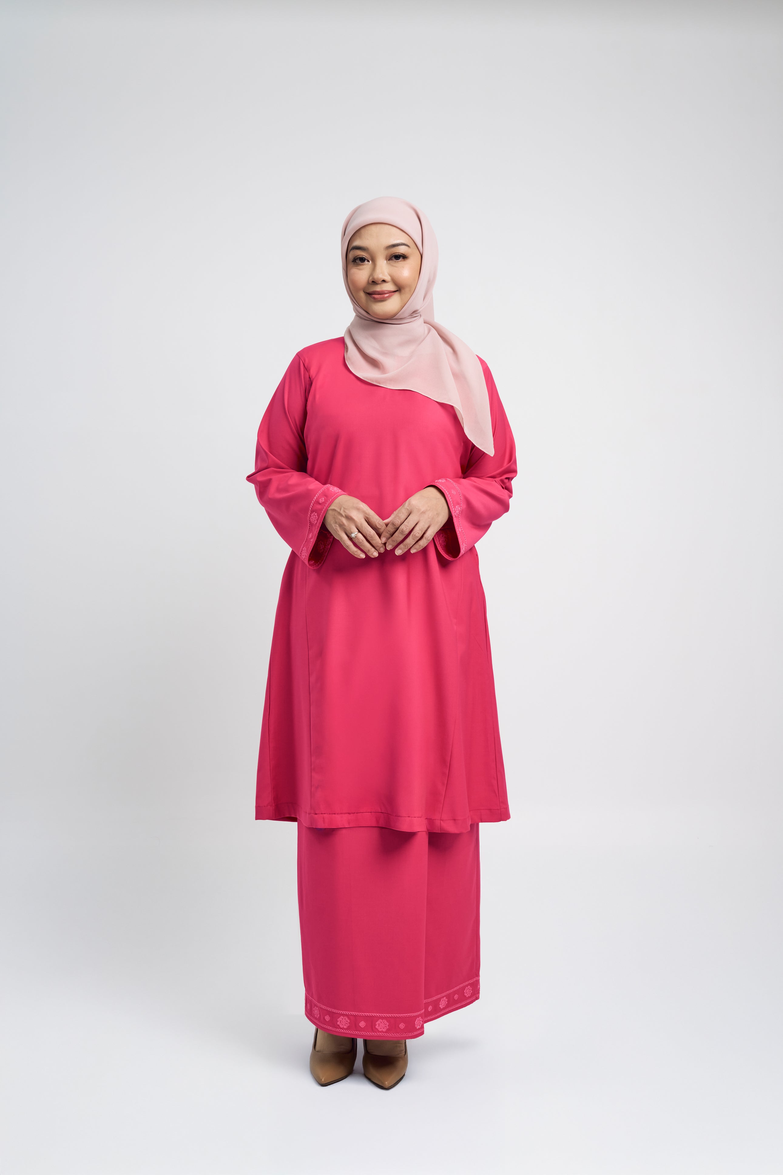 Patawali Baju Kurung Riau - Rose Red