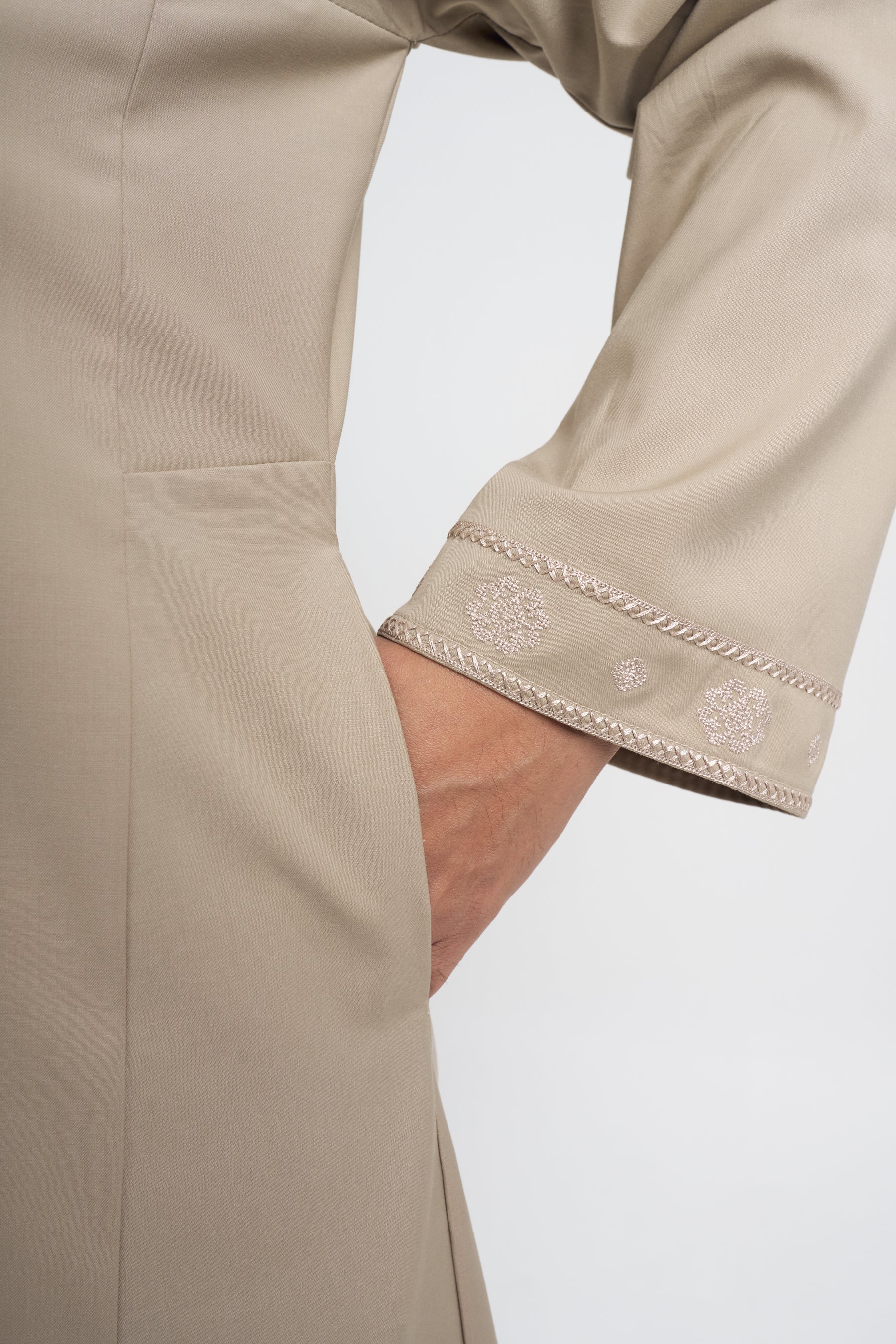 Patawali Baju Kurung Riau - Light Khaki