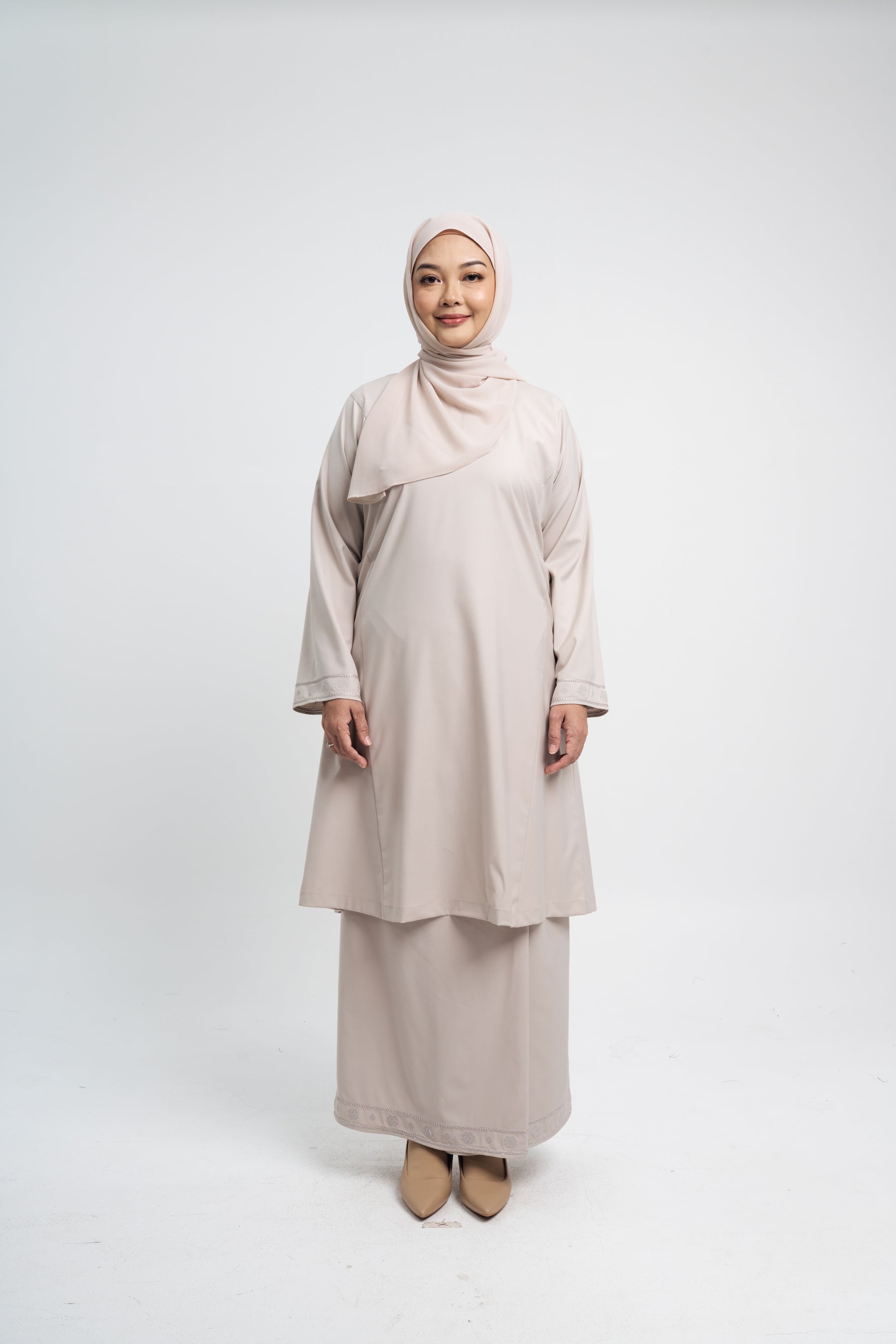 Patawali Baju Kurung Riau - Light Taupe