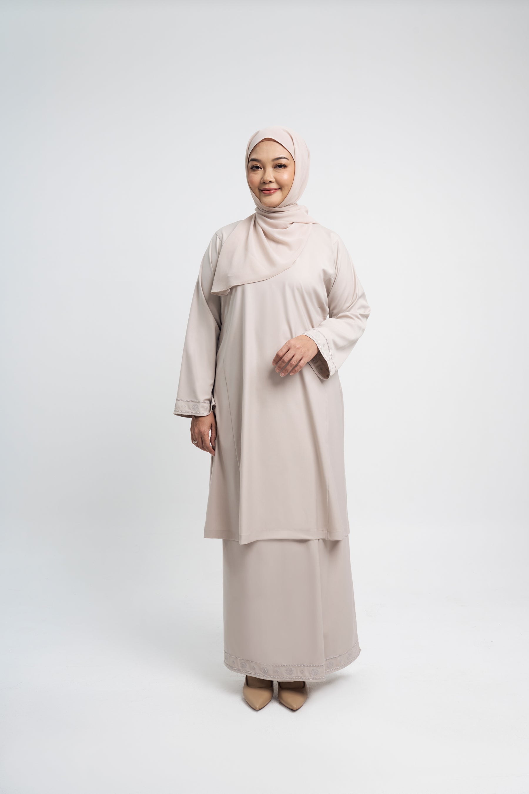 Patawali Baju Kurung Riau - Light Taupe