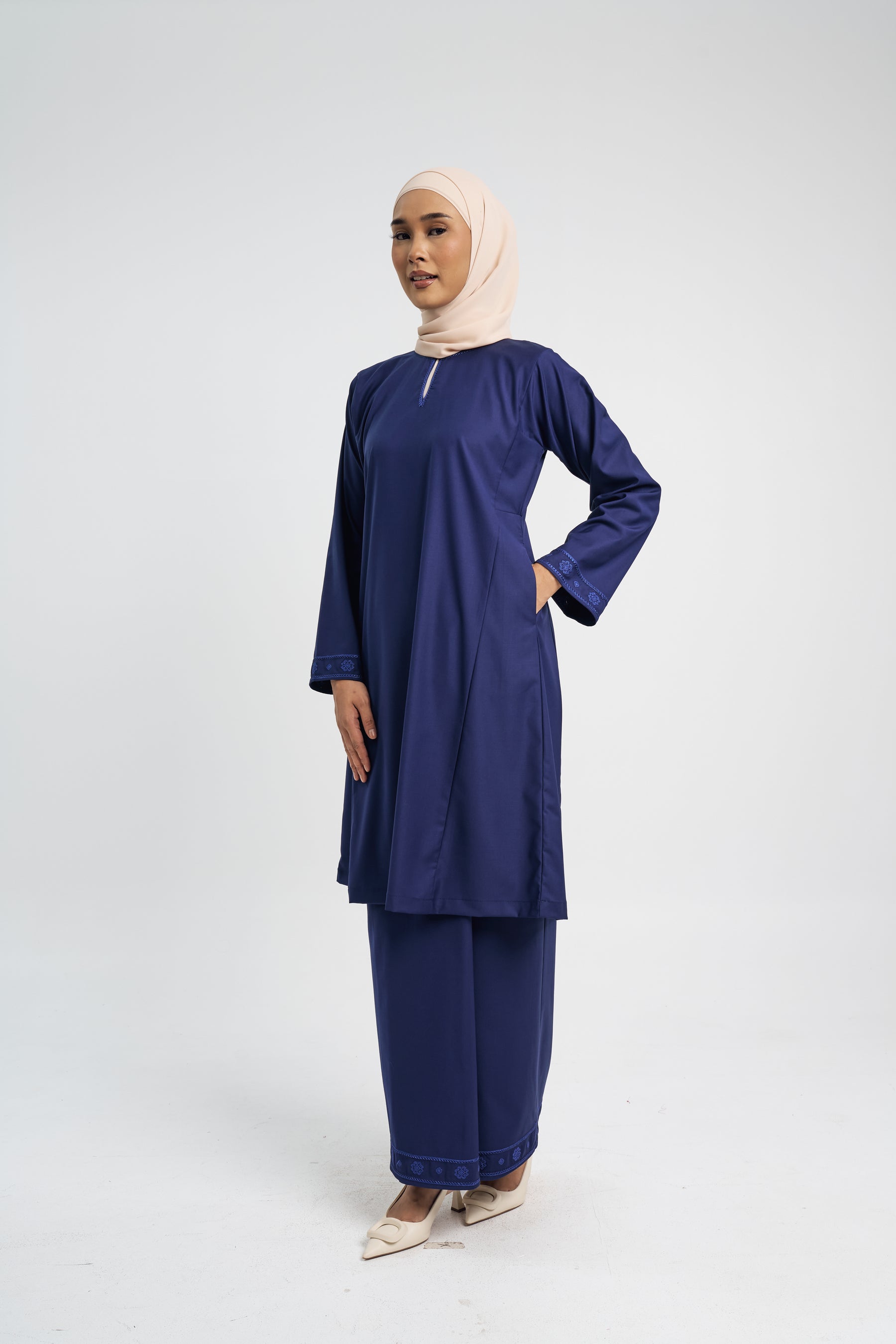 Patawali Baju Kurung Riau - Dark Navy