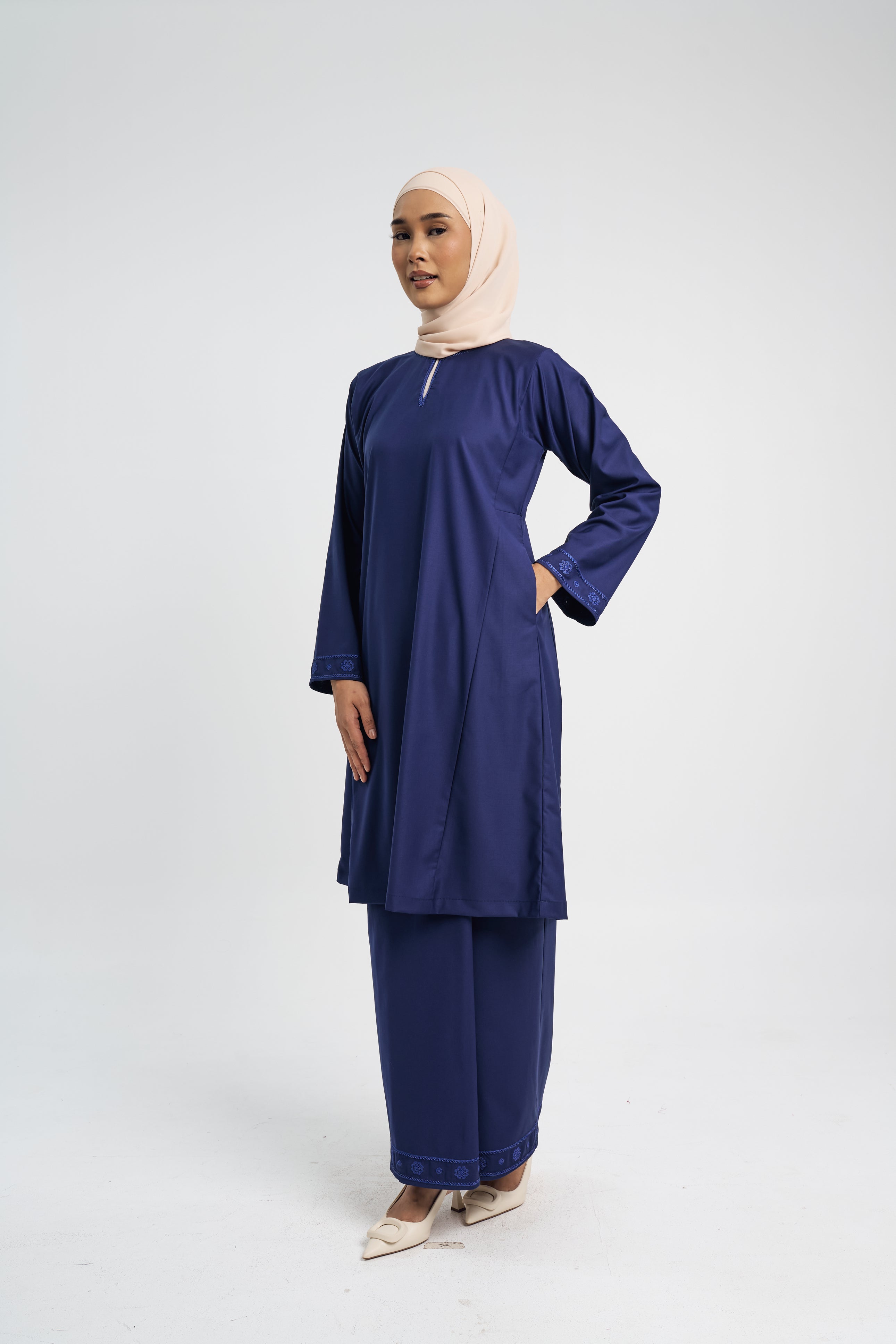 Patawali Baju Kurung Riau - Dark Navy