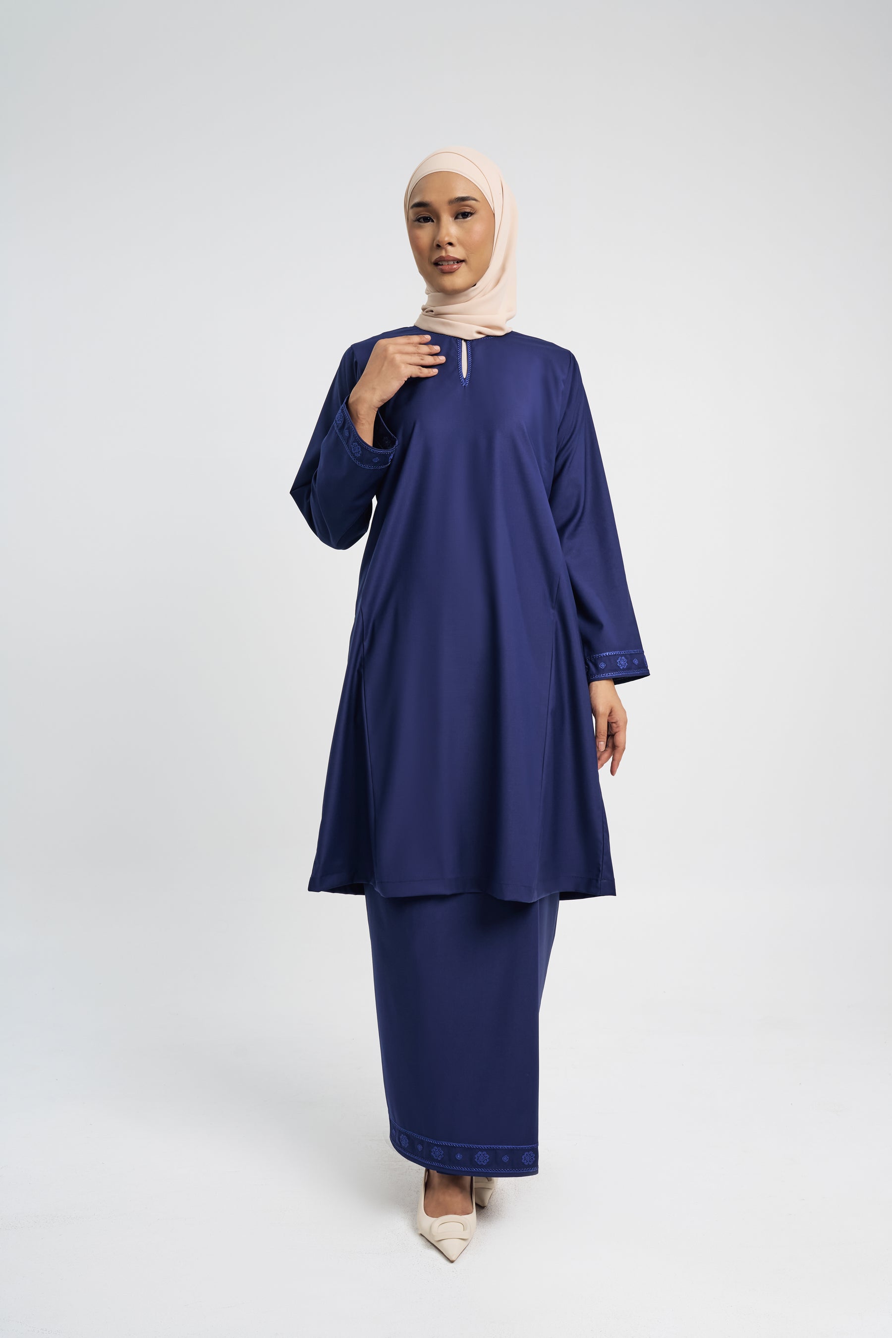 Patawali Baju Kurung Riau - Dark Navy
