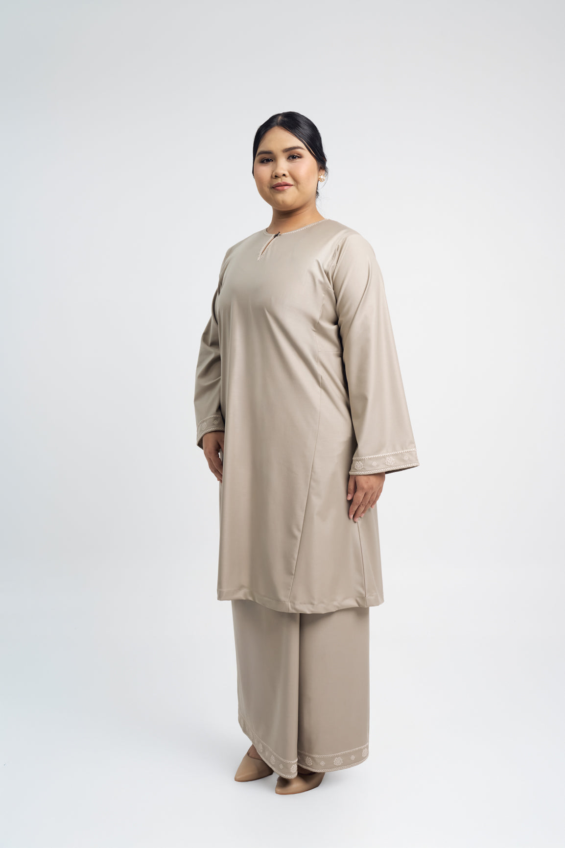 Patawali Baju Kurung Riau - Light Olive