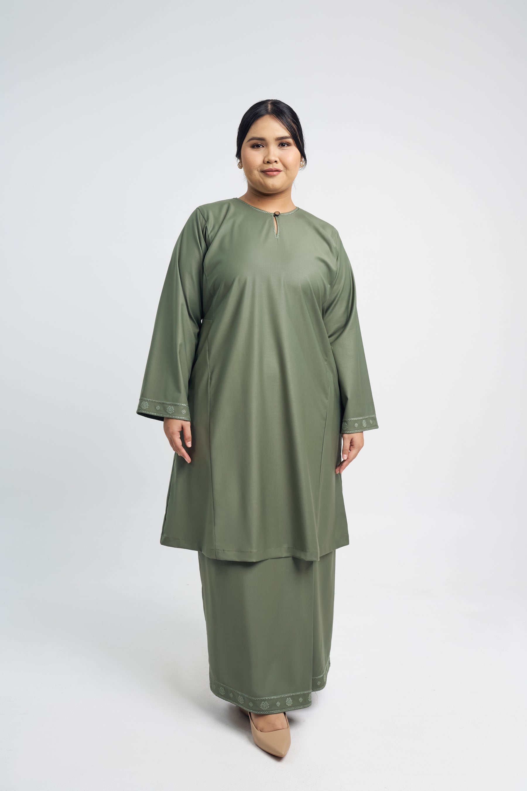 Patawali Baju Kurung Riau - Pickle Green