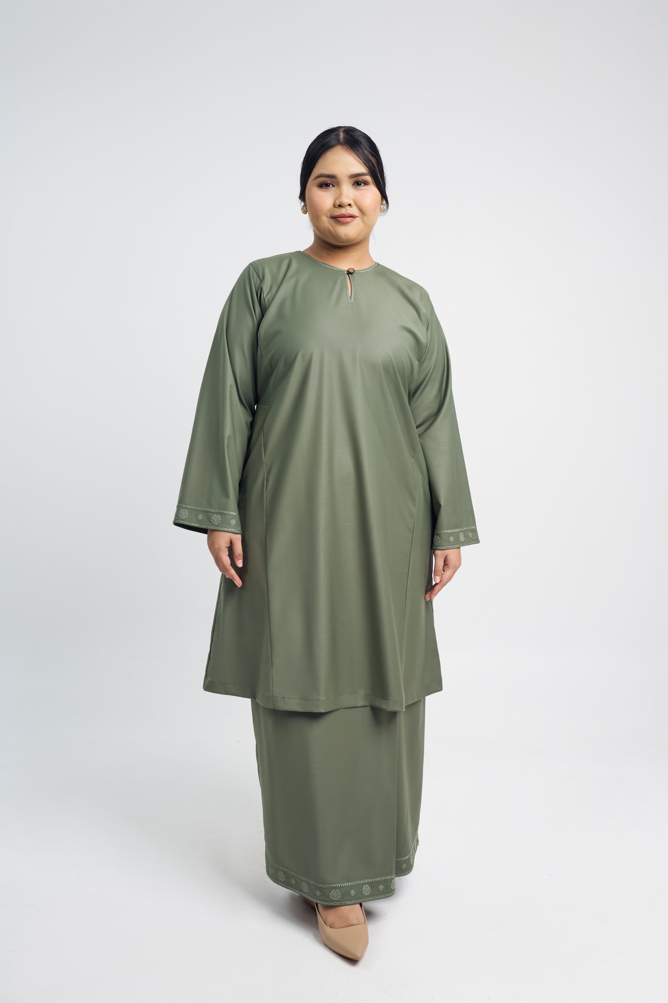Patawali Baju Kurung Riau - Pickle Green