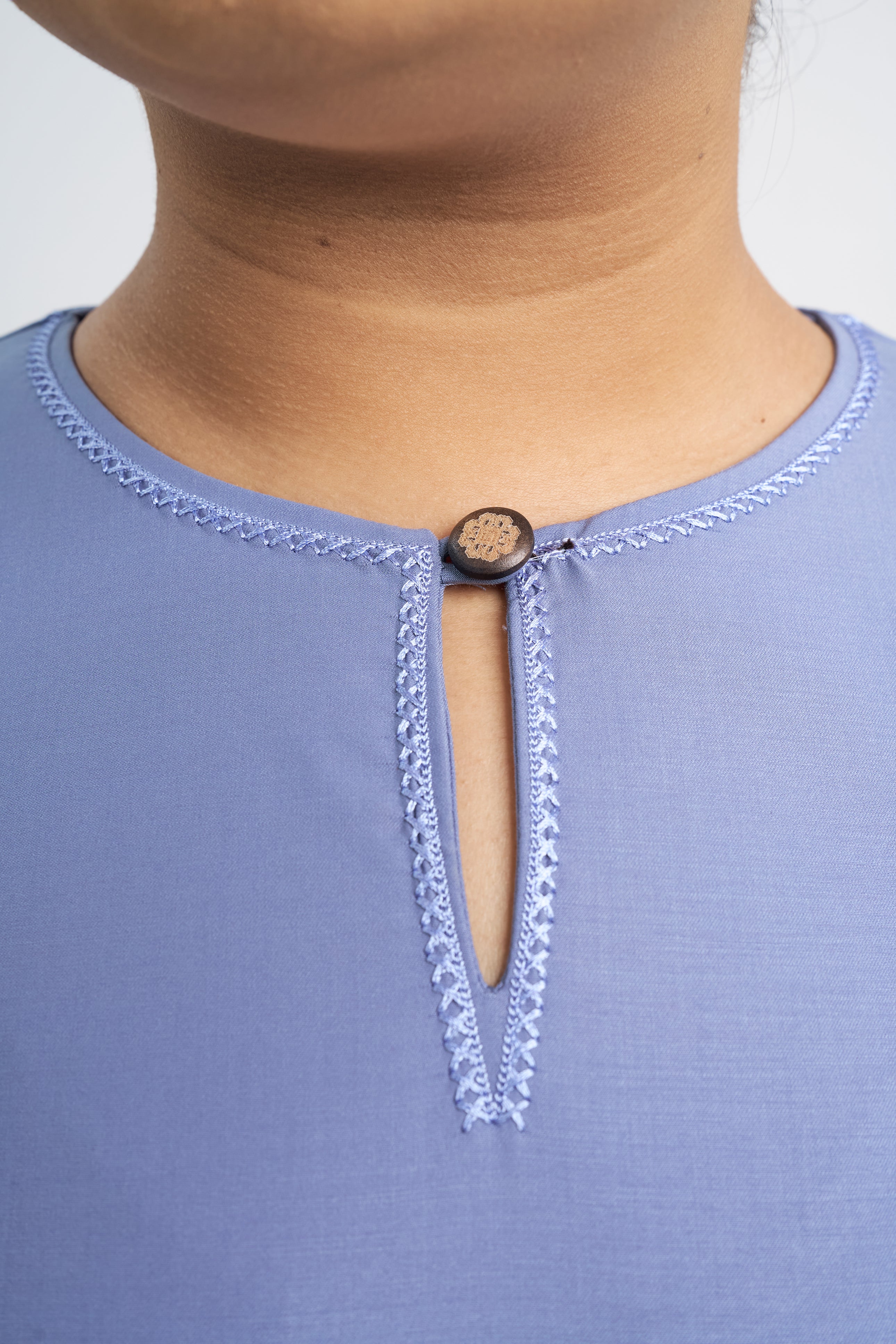 Patawali Baju Kurung Riau - Stone Blue