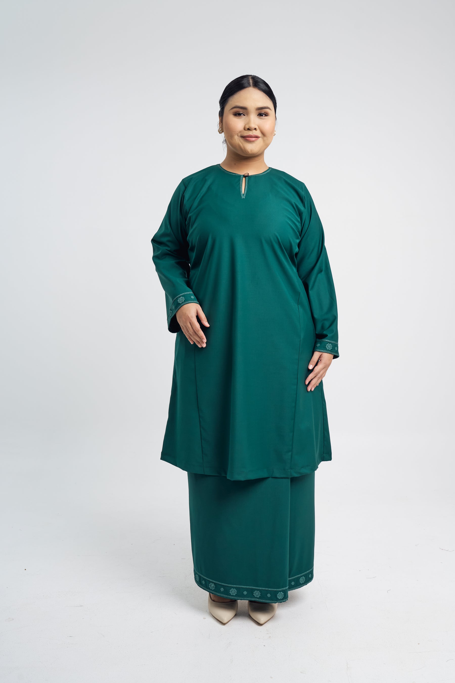 Patawali Baju Kurung Riau - Emerald Green