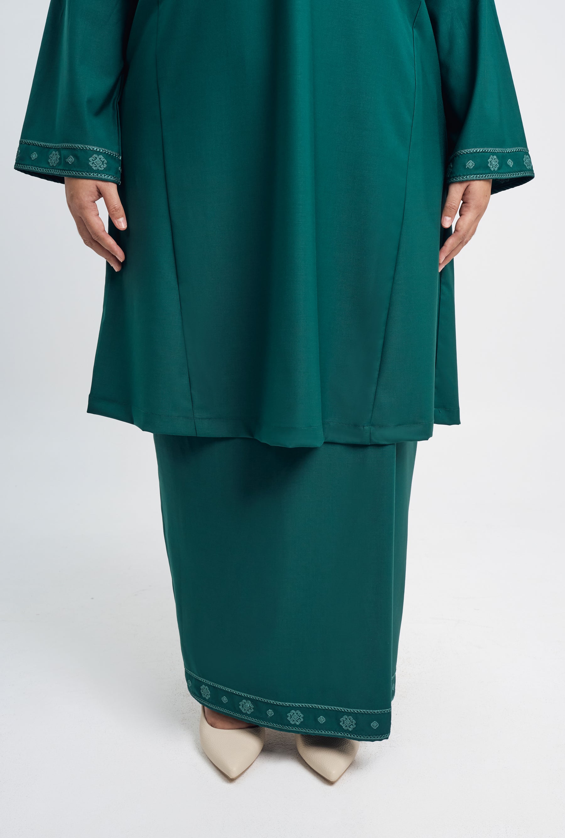 Patawali Baju Kurung Riau - Emerald Green