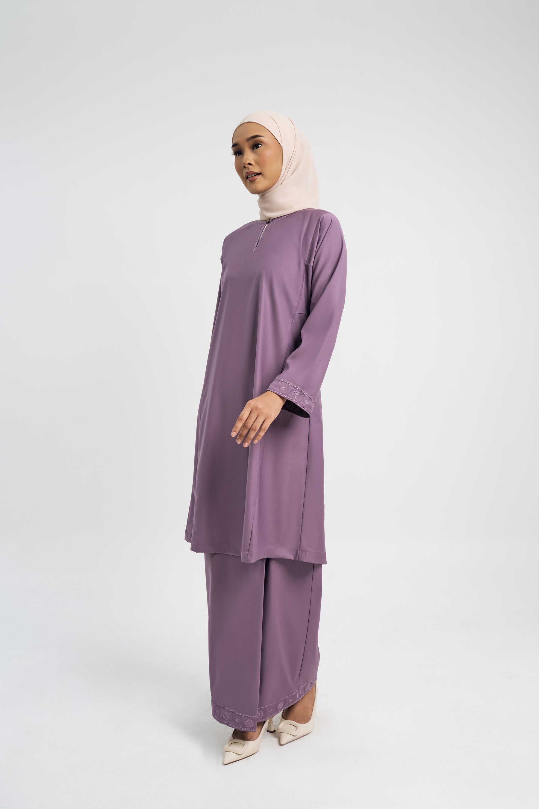 Patawali Baju Kurung Riau - Dusty Lilac