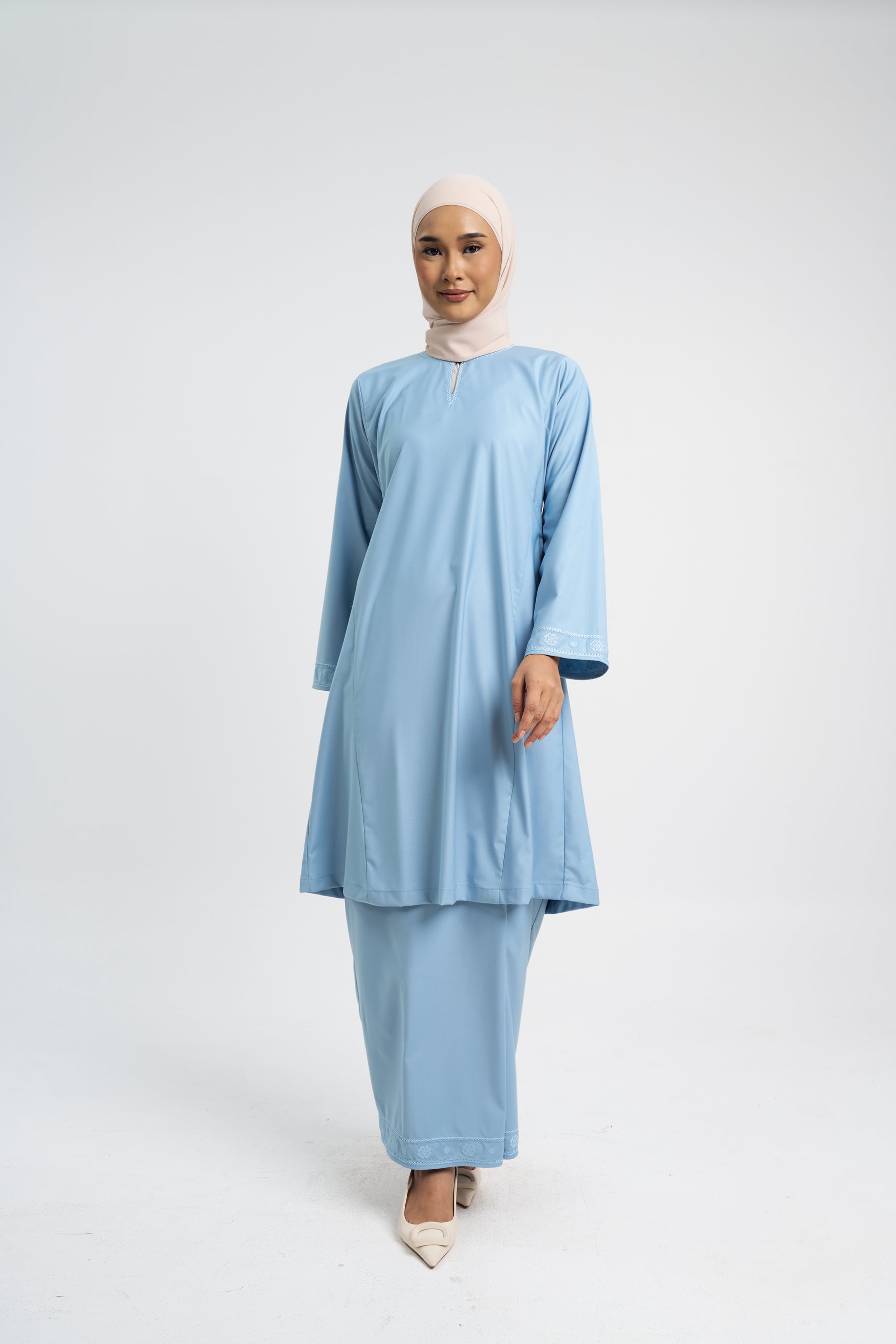 Patawali Baju Kurung Riau - Light Blue