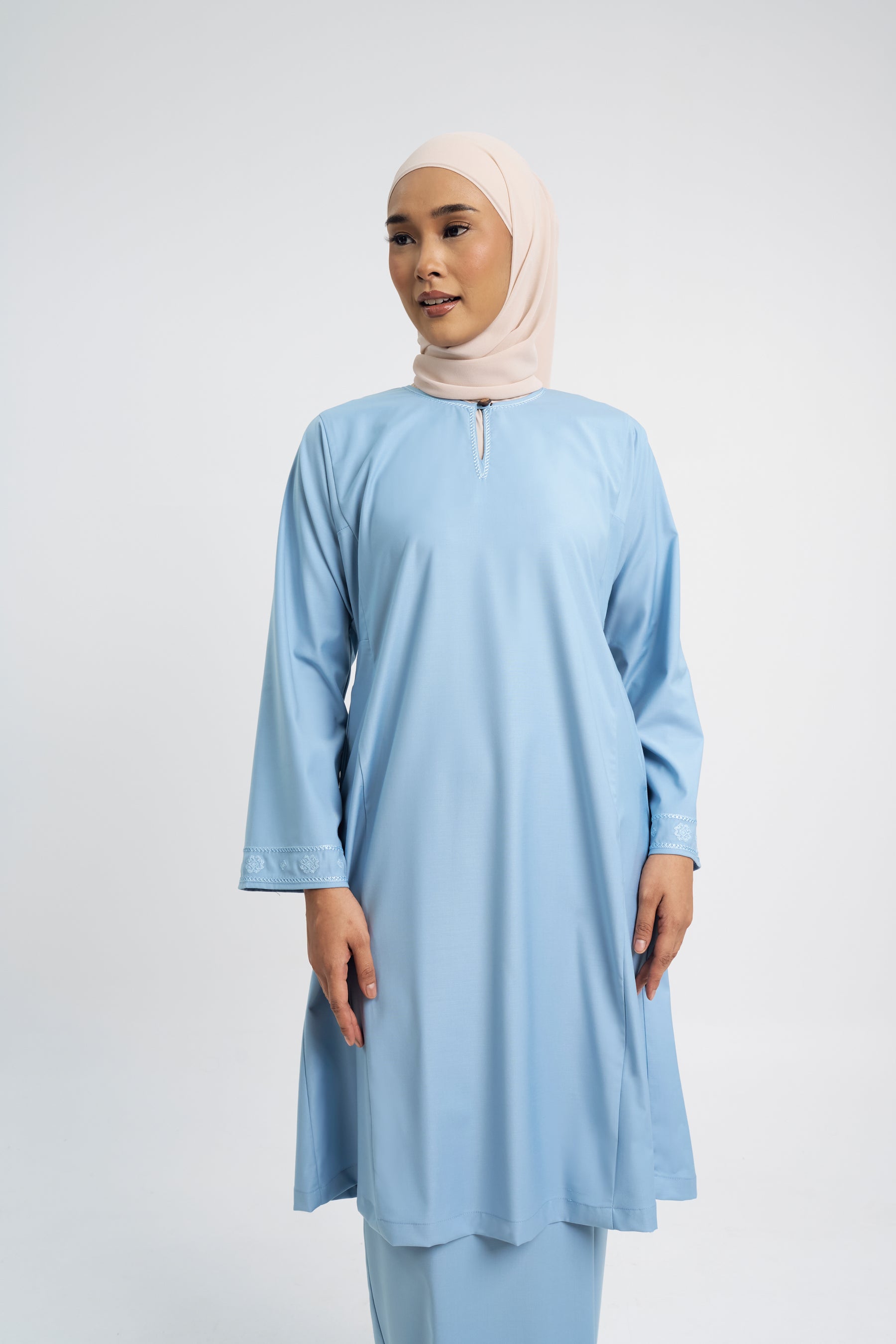 Patawali Baju Kurung Riau - Light Blue