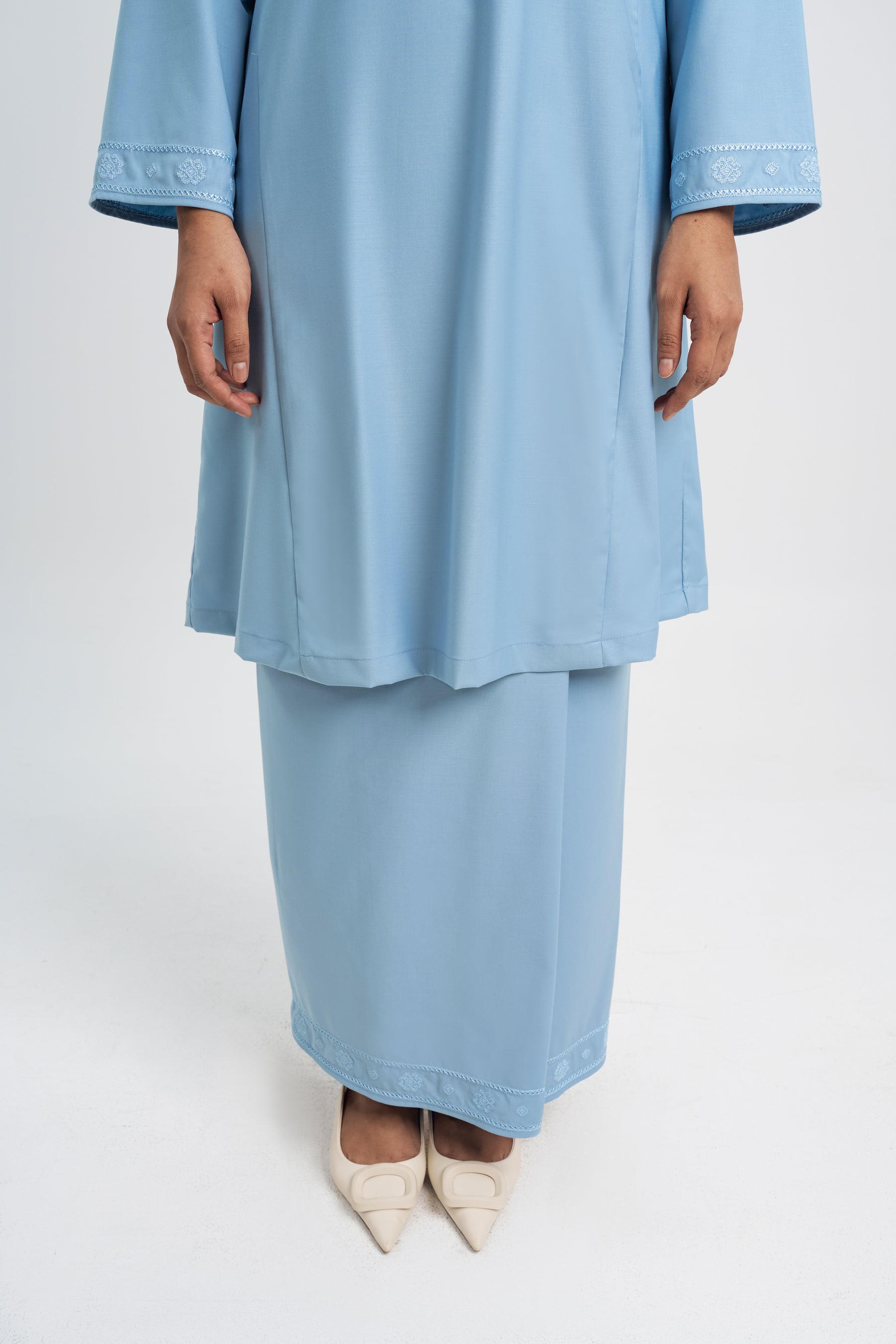 Patawali Baju Kurung Riau - Light Blue