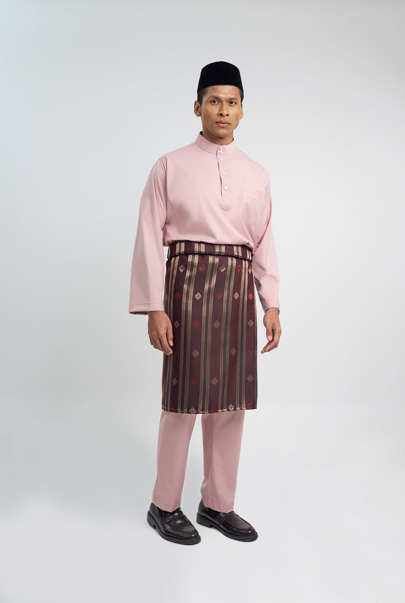 Patawali Classic Fit Baju Melayu Cekak Musang - Soft Pink