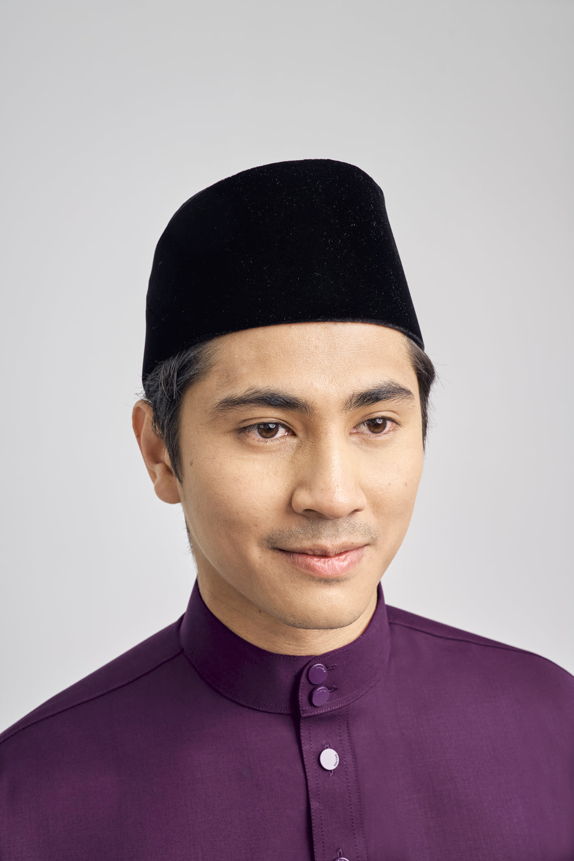 Patawali Classic Fit Baju Melayu Cekak Musang - Dark Purple
