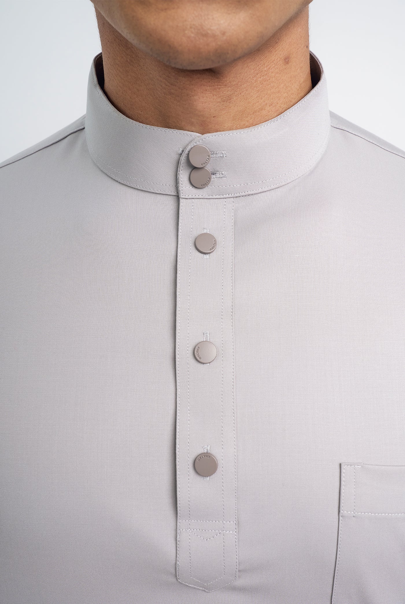 Patawali Classic Fit Baju Melayu Cekak Musang - Ash Grey