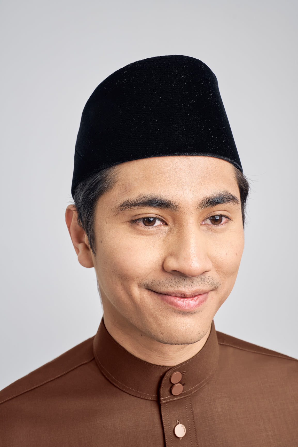 Patawali Classic Fit Baju Melayu Cekak Musang - Coffee Brown