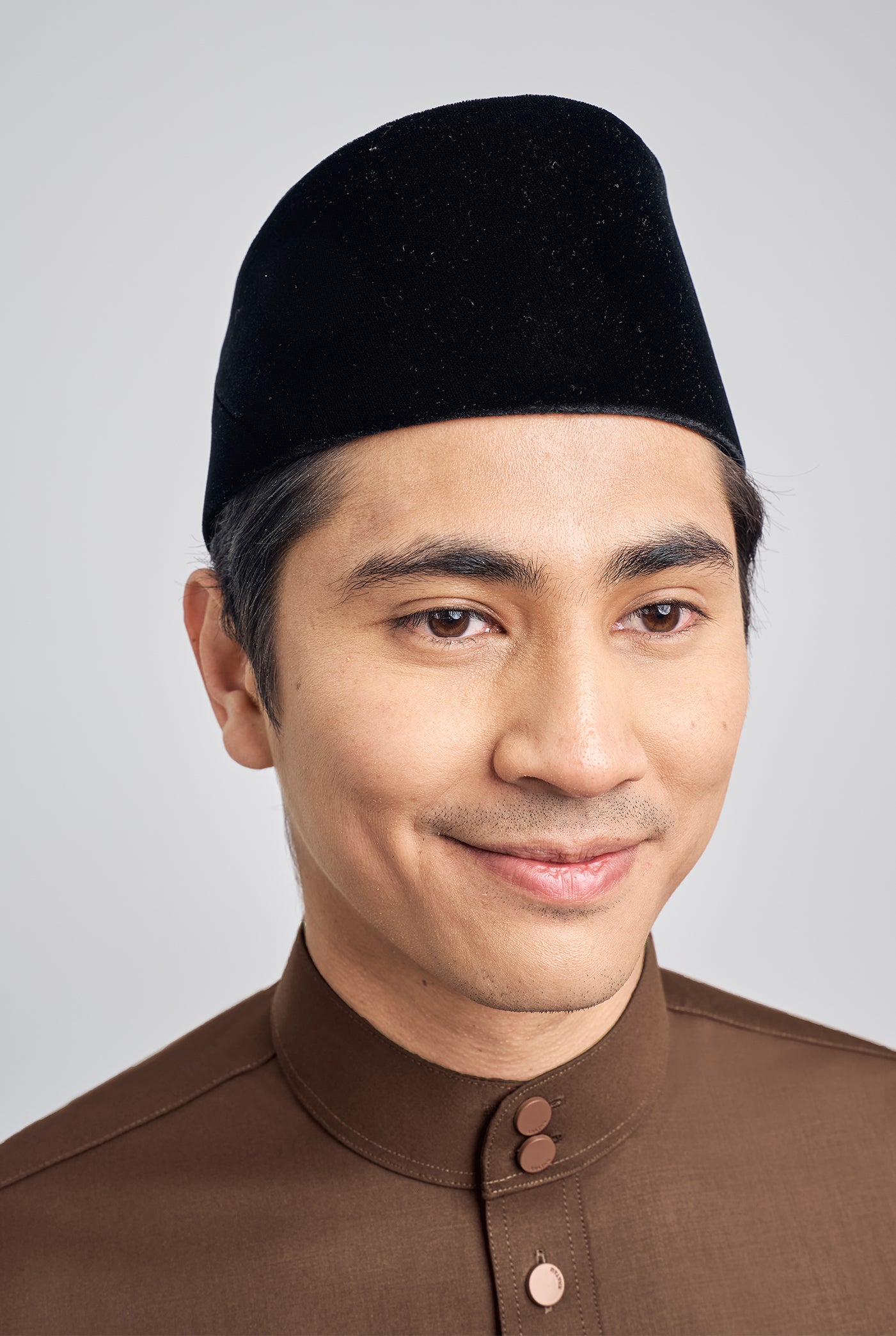 Patawali Classic Fit Baju Melayu Cekak Musang - Coffee Brown