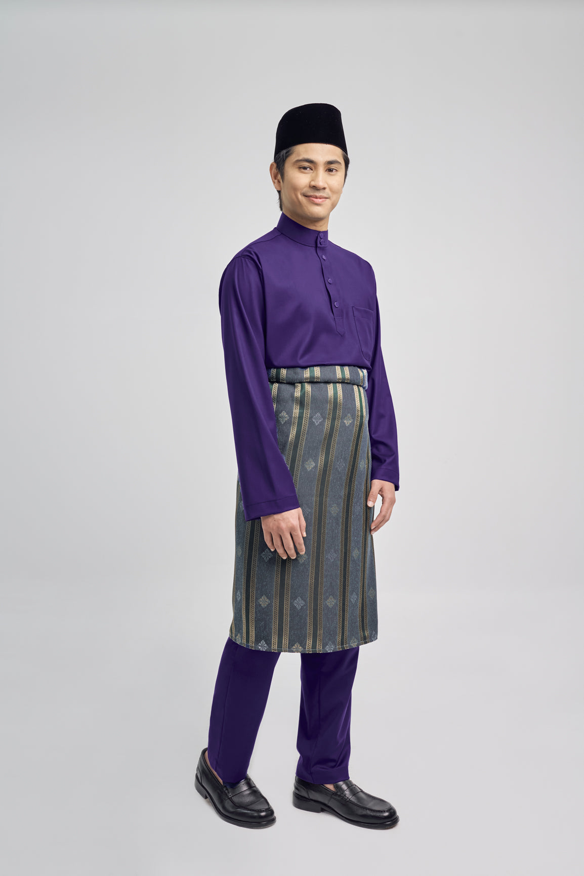Patawali Classic Fit Baju Melayu Cekak Musang - Dark Indigo