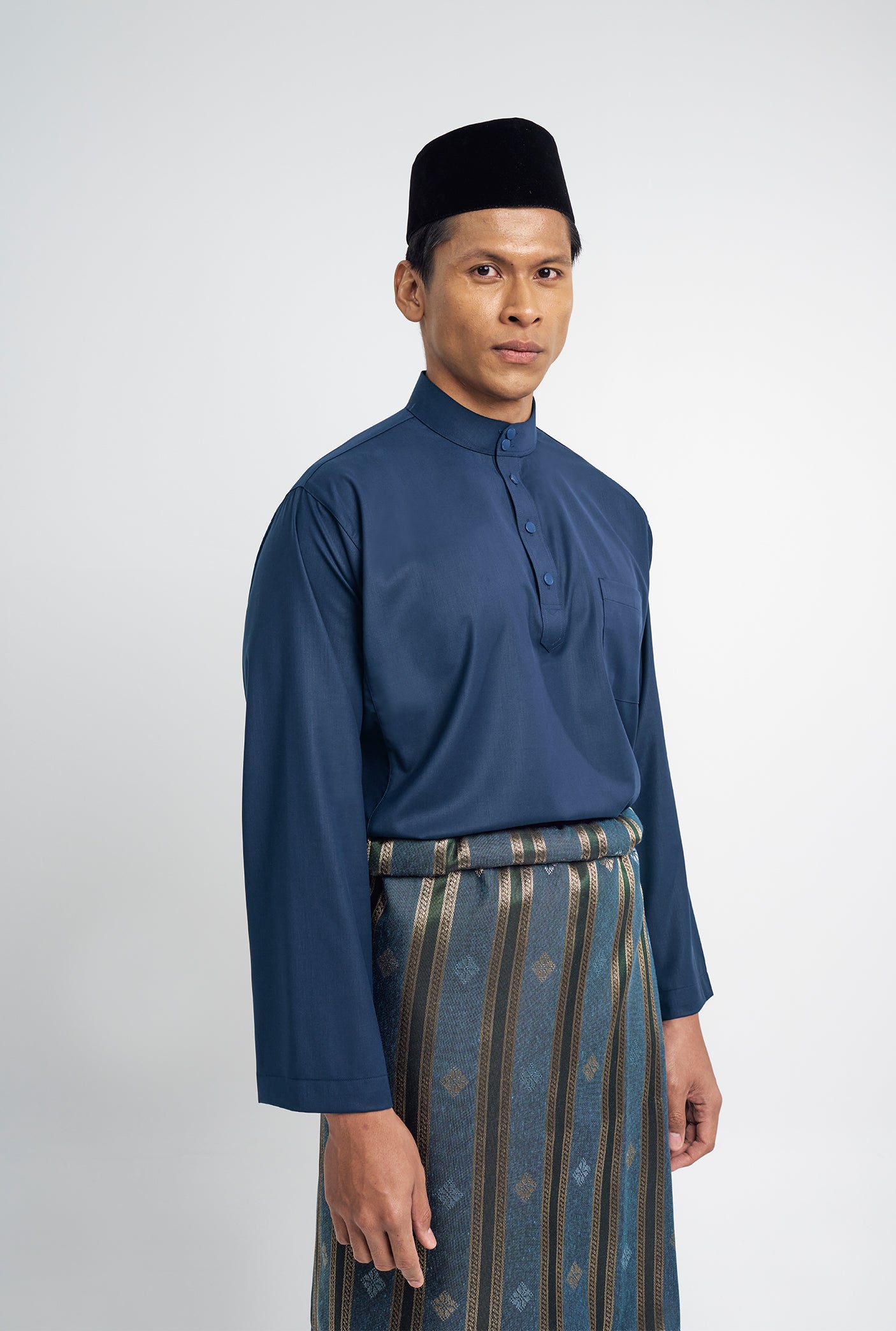 Patawali Classic Fit Baju Melayu Cekak Musang - Royal Blue