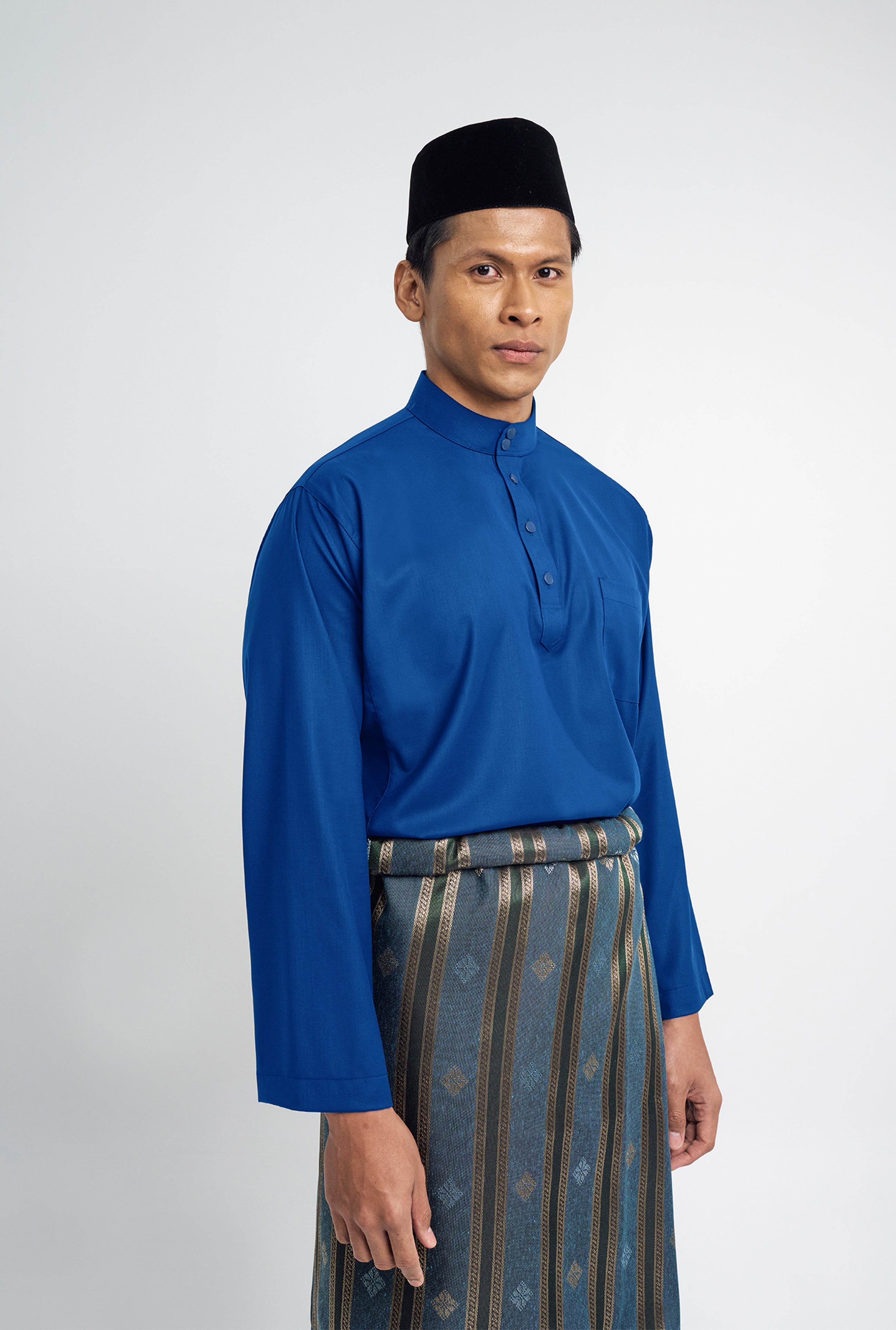 Patawali Classic Fit Baju Melayu Cekak Musang - Royal Blue