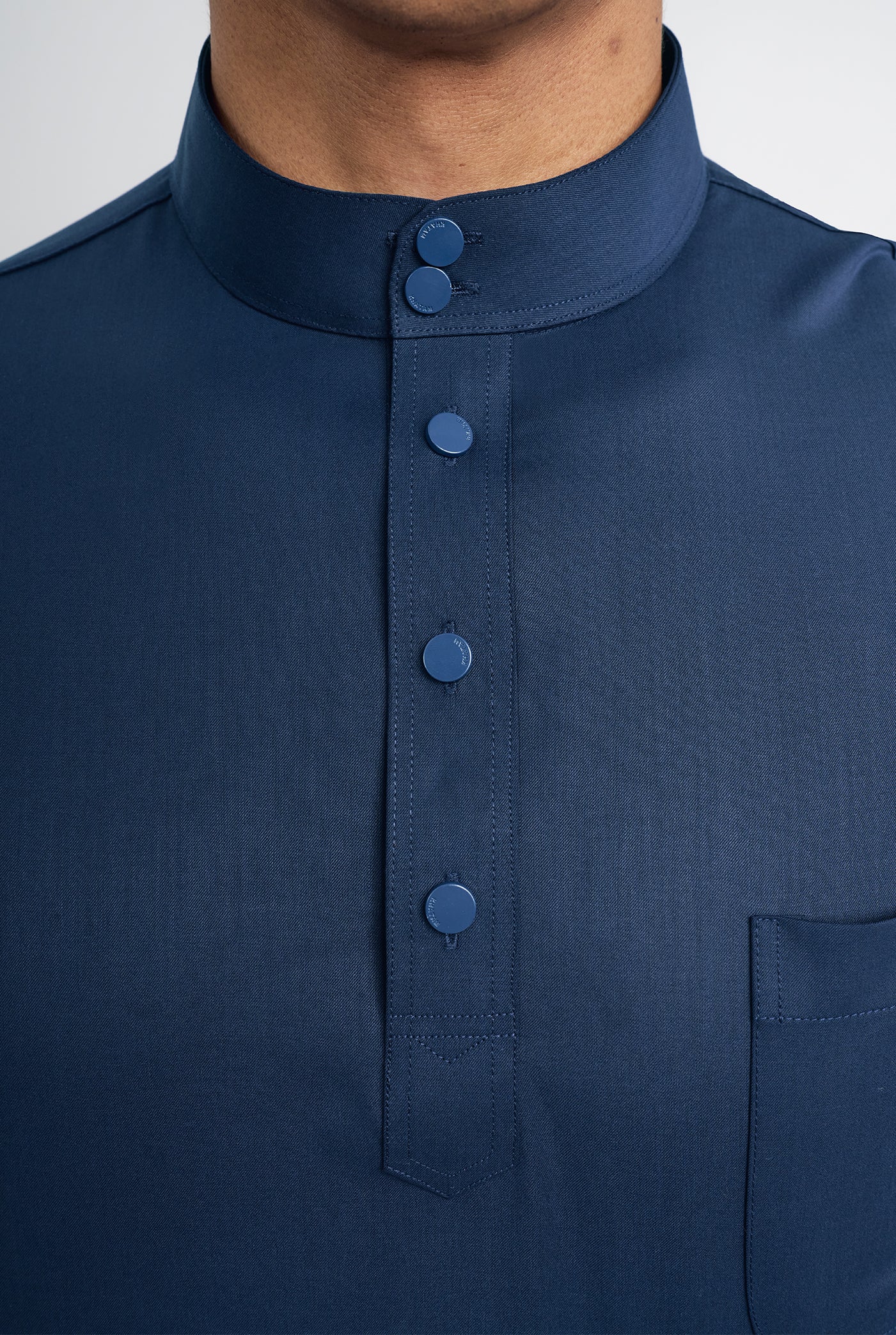 Patawali Classic Fit Baju Melayu Cekak Musang - Royal Blue