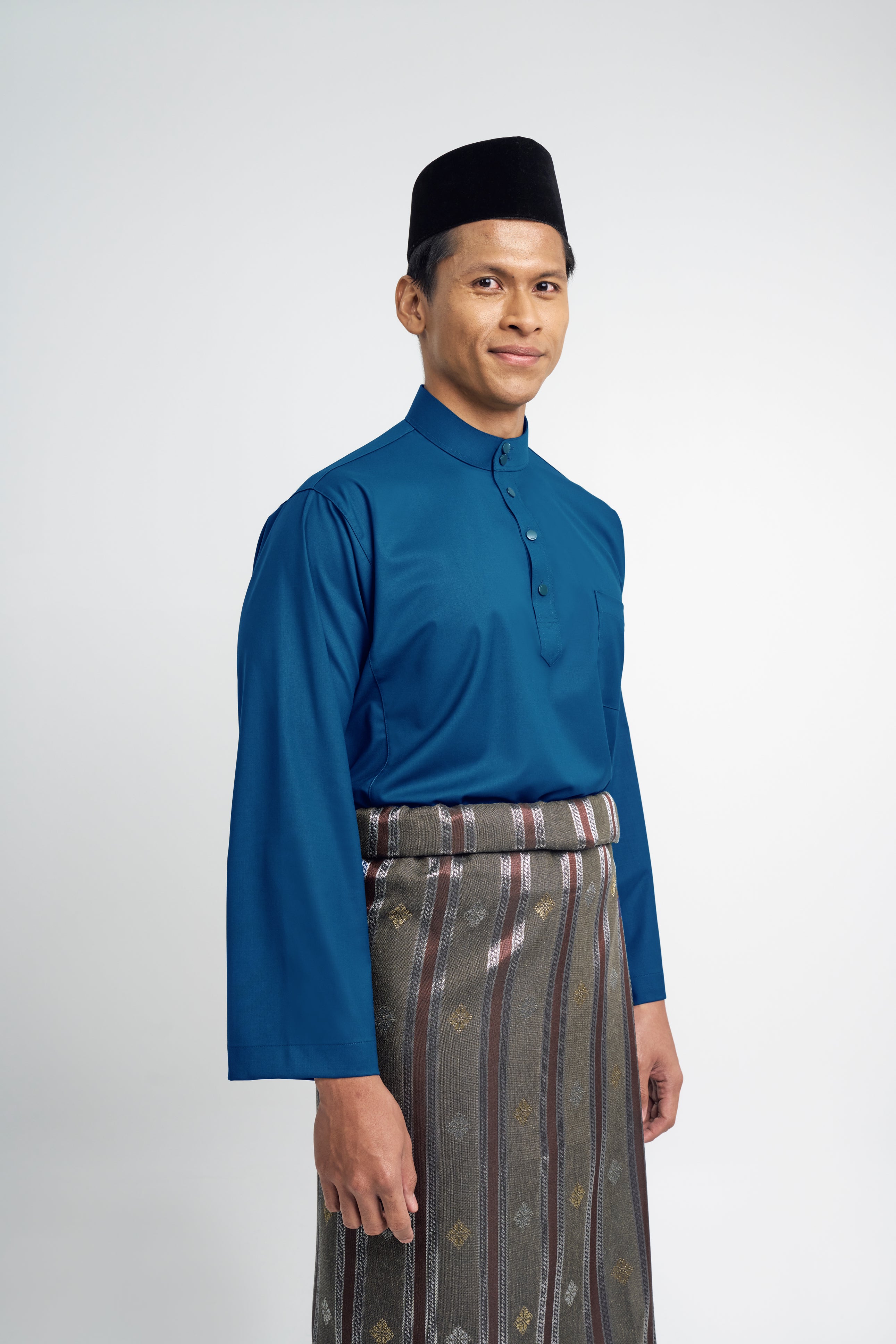 Patawali Classic Fit Baju Melayu Cekak Musang - Deep Teal