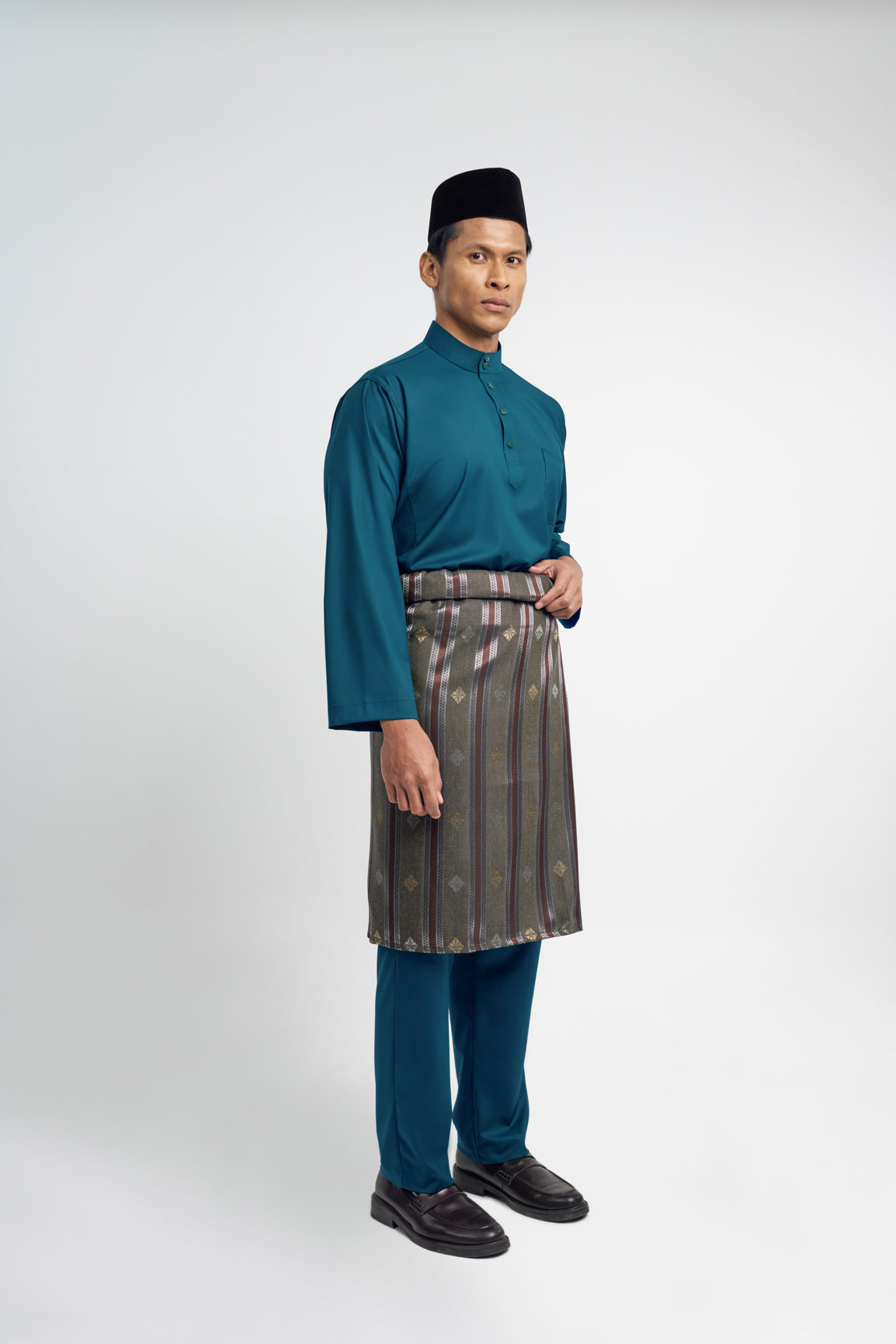Patawali Classic Fit Baju Melayu Cekak Musang - Deep Teal
