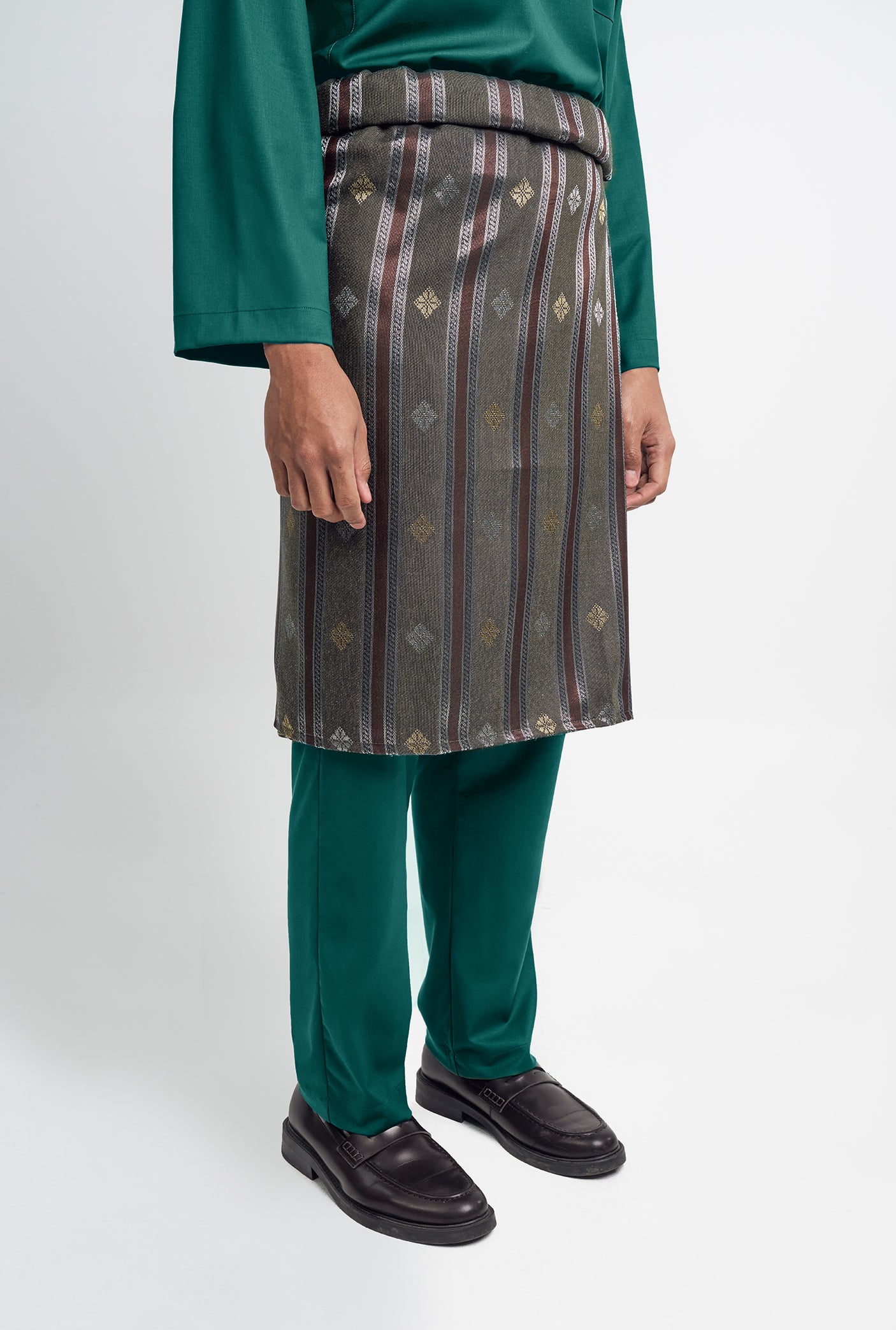 Patawali Classic Fit Baju Melayu Cekak Musang - Turquoise